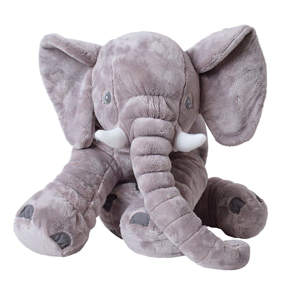 TE-Trend Kuscheltier Elefant Plüschtier Plüsch Deko Stofftier Einschlafhilfe Kissen (1-St)