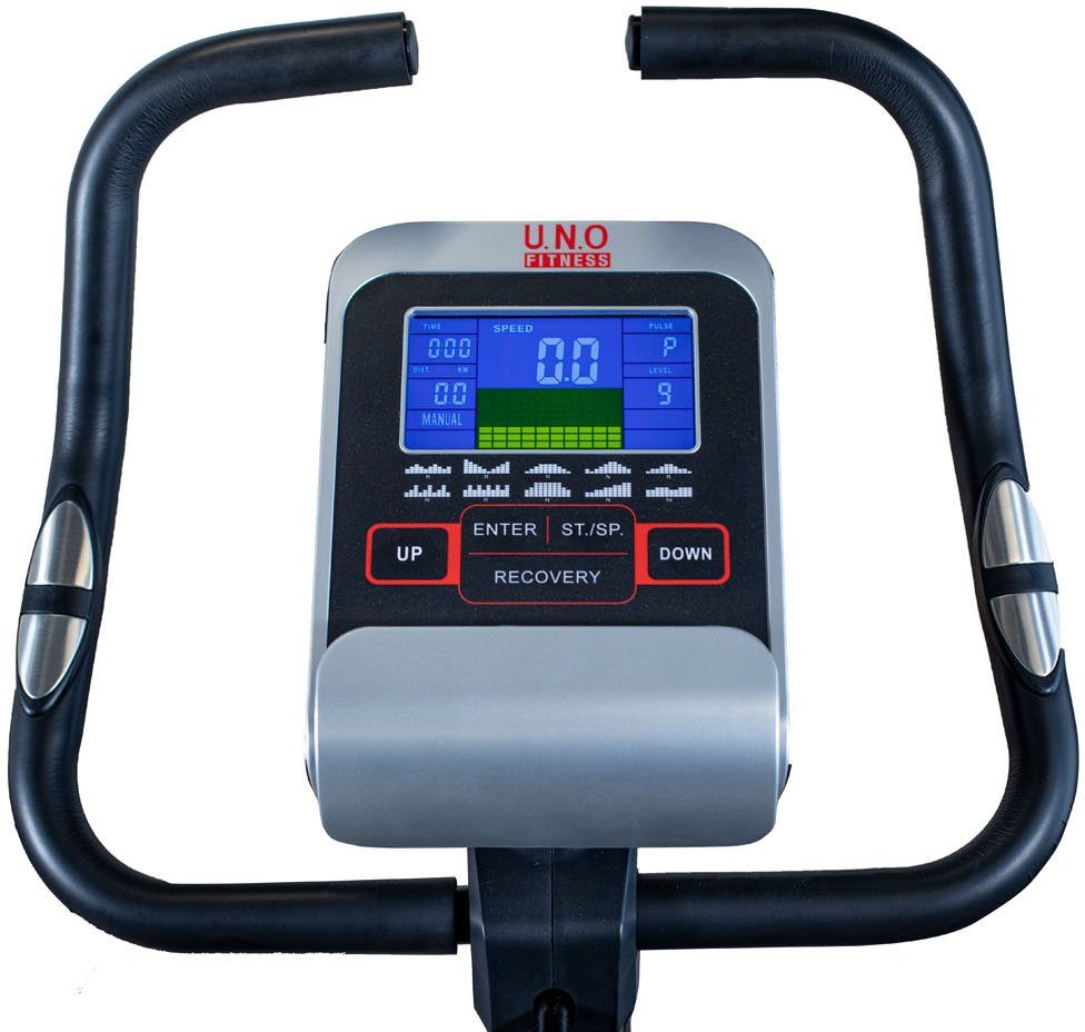 MOTIVE FITNESS by U.N.O. Ergometer ET 1500 (mit Tablet-Halterung), 150 kg max. Benutzergewicht, Fahrrad, 32 Widerstandsstufen