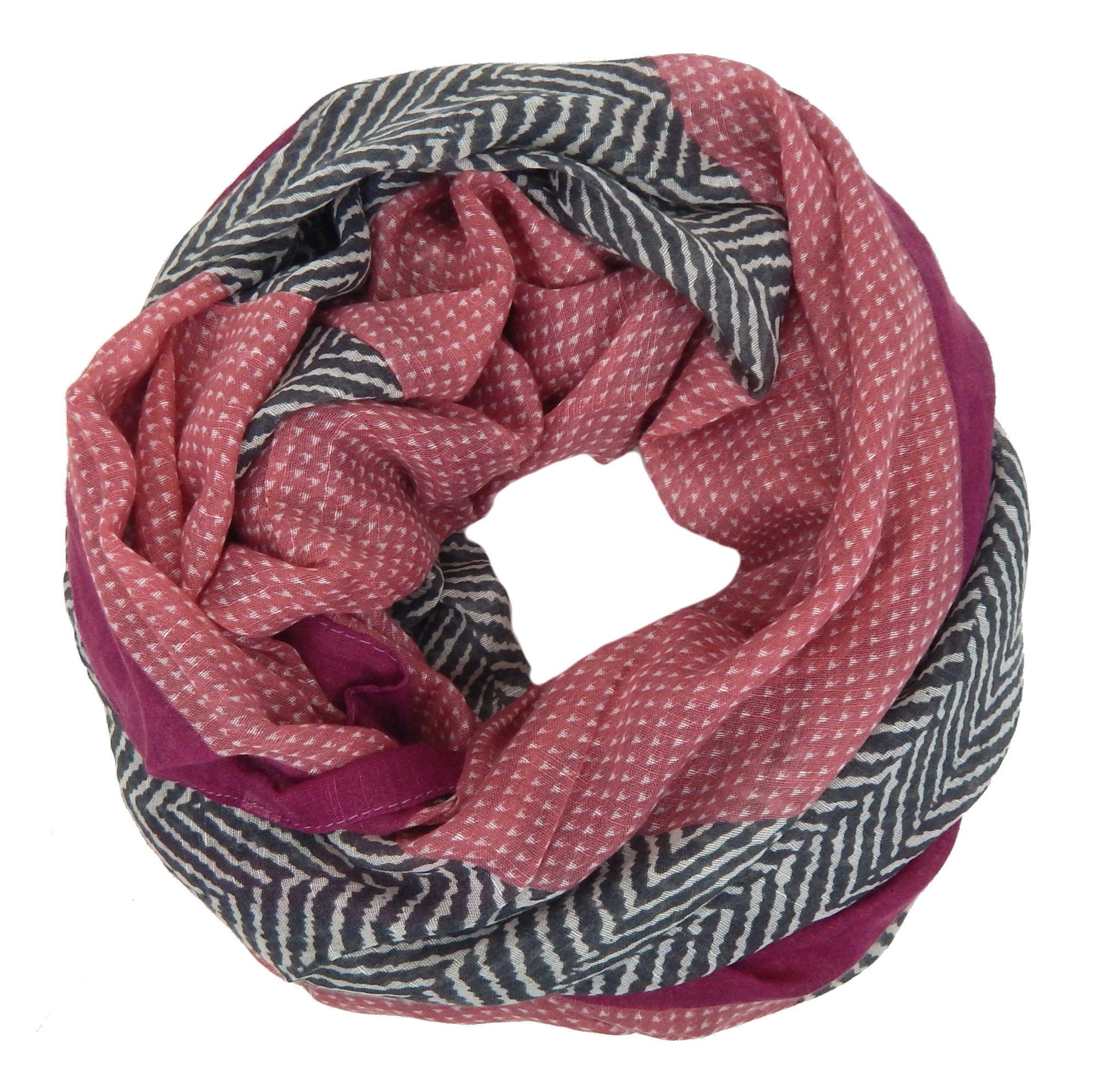 Ella Jonte Loop, mit modernem Rauten-Muster und stylishem Color-Blocking