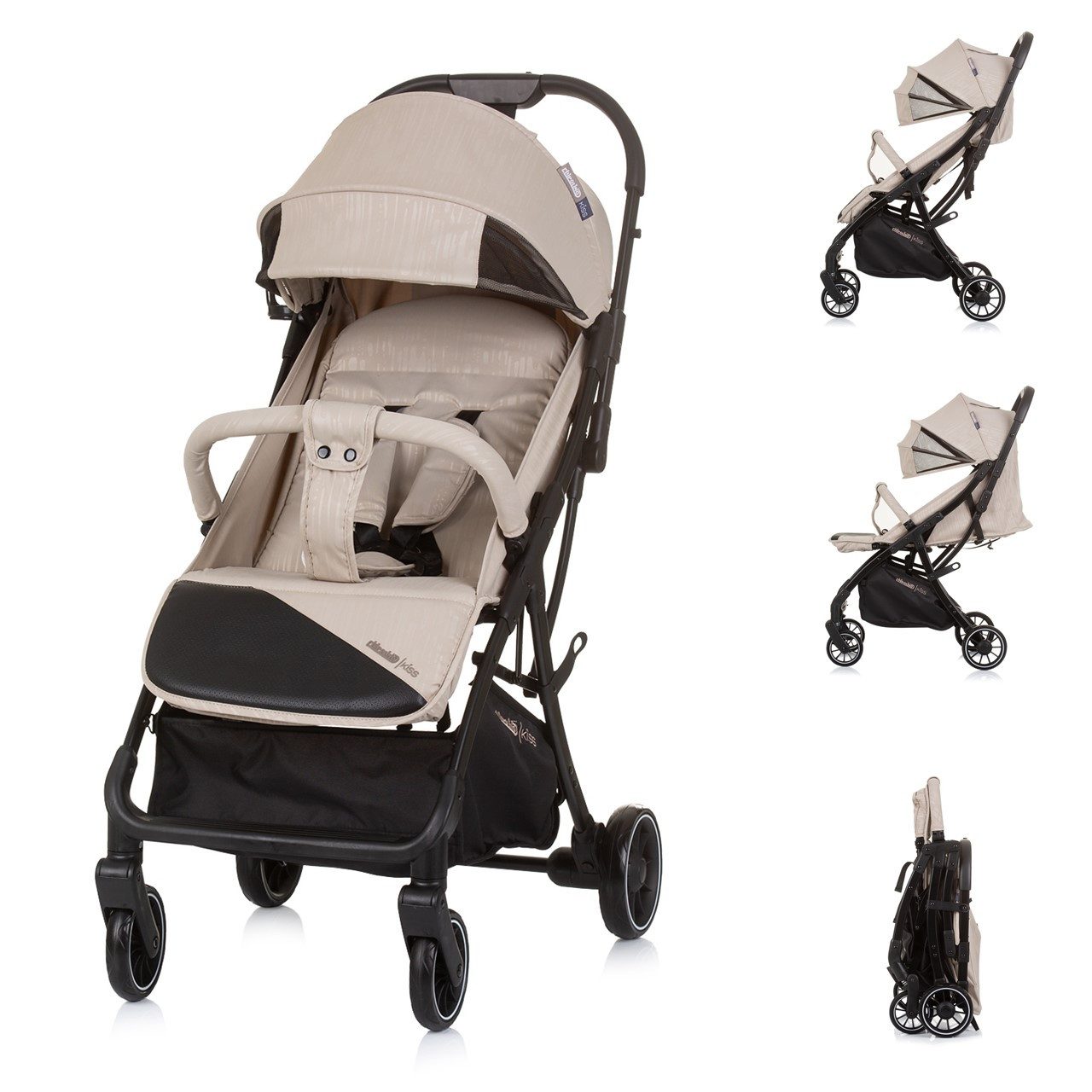 Chipolino Kinder-Buggy Kinderwagen Kiss klappbar, Getränkehalter verstellbar bis 22 kg