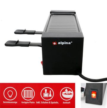 *Alpina* Raclette Gourmet-Grill, Gourmet-Grill und Raclette für 2 Personen