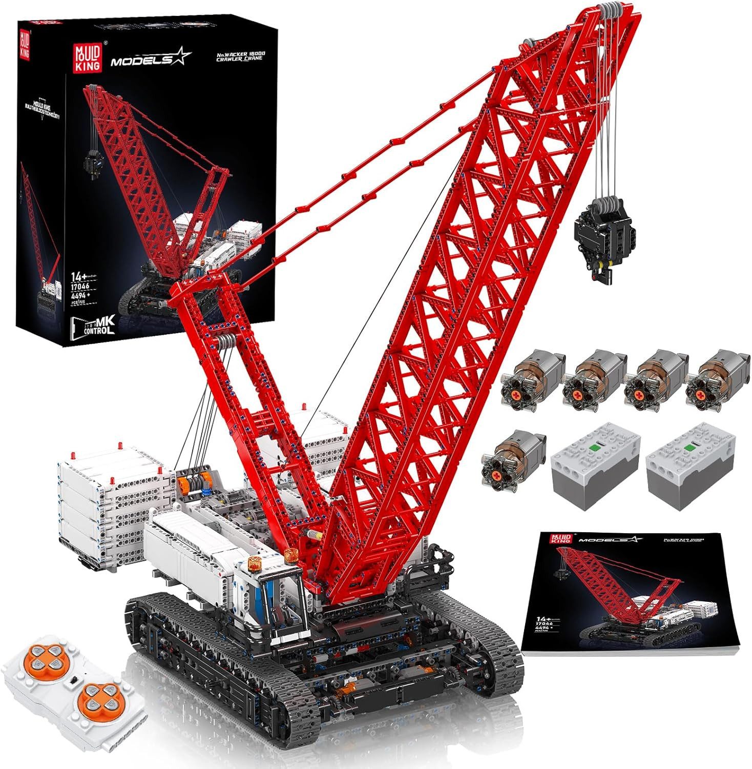 Mould King Mould King 17046 Wacker 16000 Technik Kran 4494 Teile Konstruktions-Spielset, (4494 St)