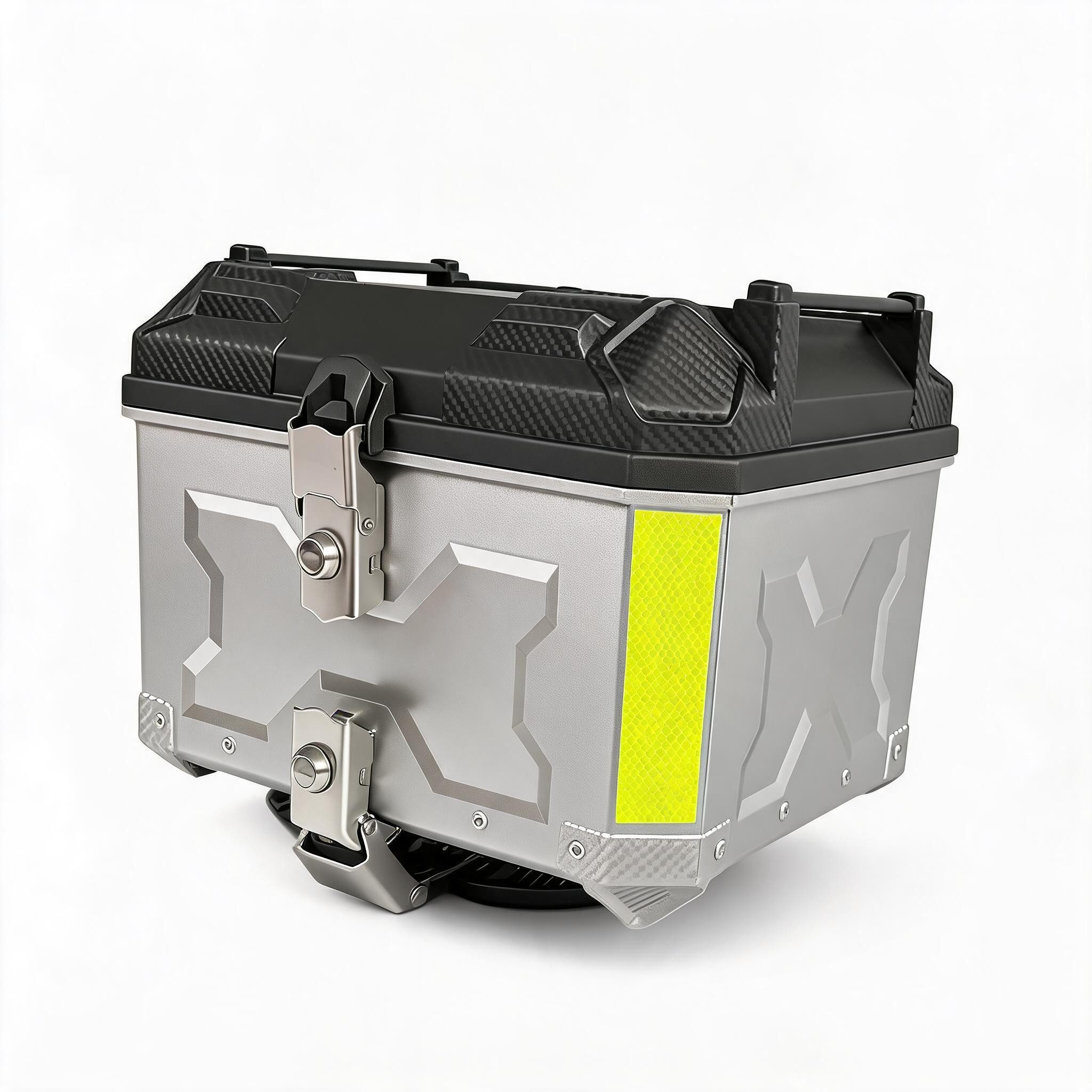 GarveeMore Topcase Motorrad Topcase 45L Aluminiumlegierung Motorrad Heckbox