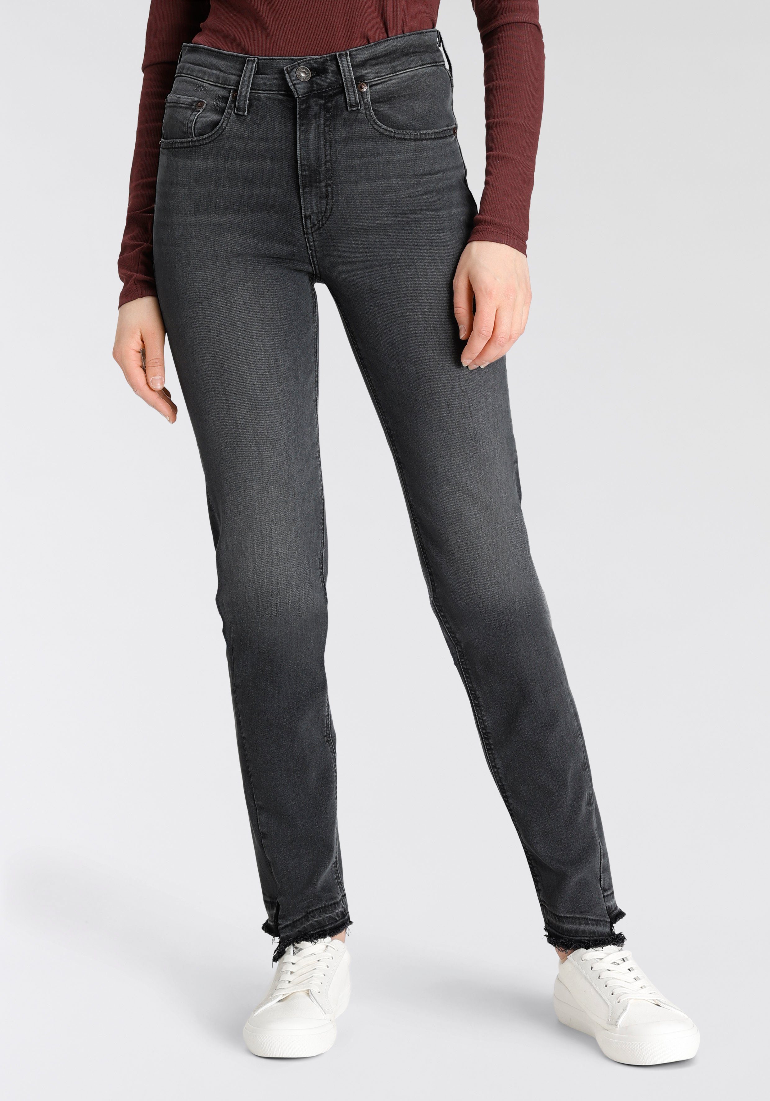 Levi's® Straight-Jeans 724 High Rise Straight mit Fransen am Saum