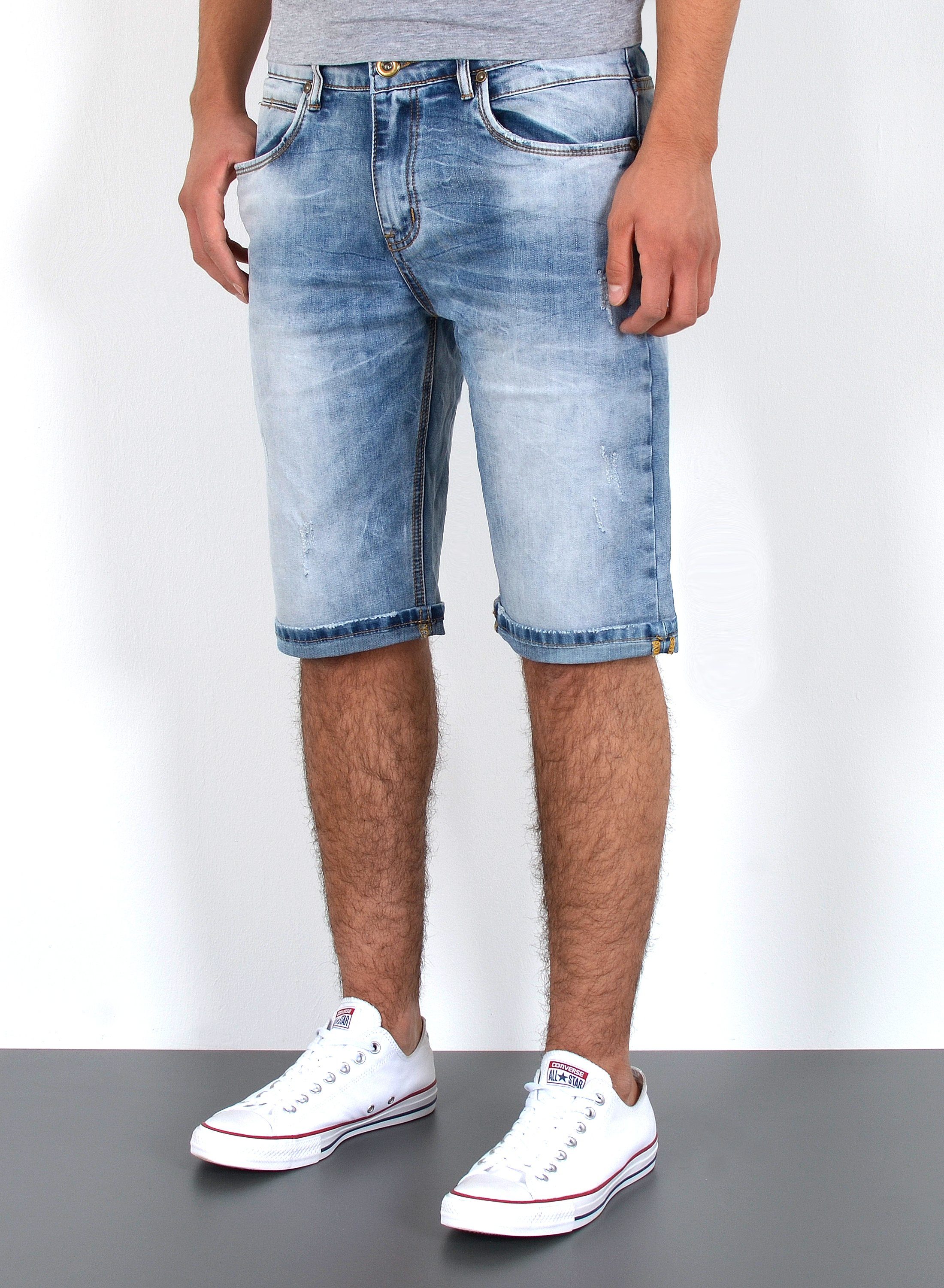 ESRA Jeansshorts Herren Sommerhose Jeans Shorts günstig online kaufen
