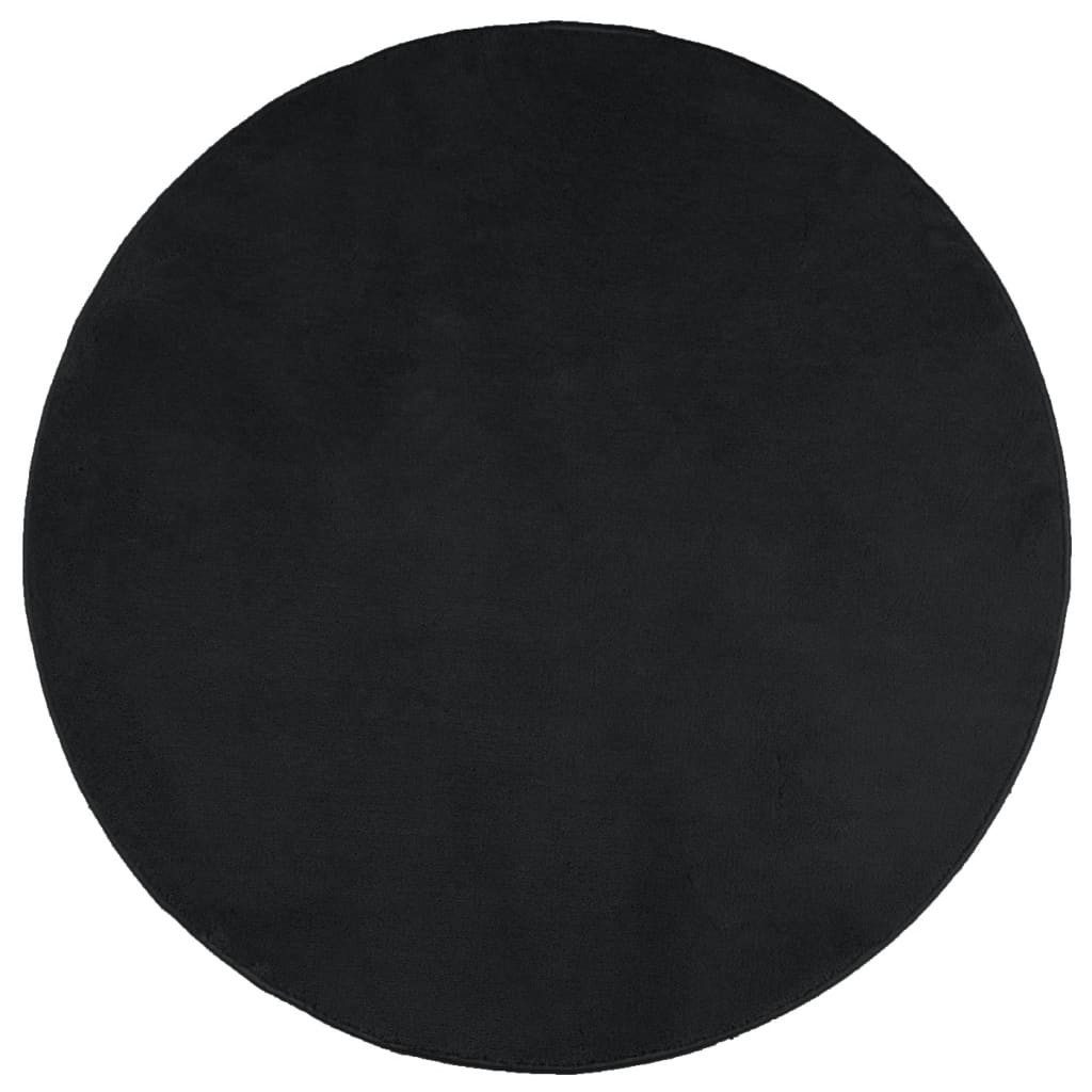 vidaXL Teppich Teppich OVIEDO Kurzflor Schwarz günstig online kaufen