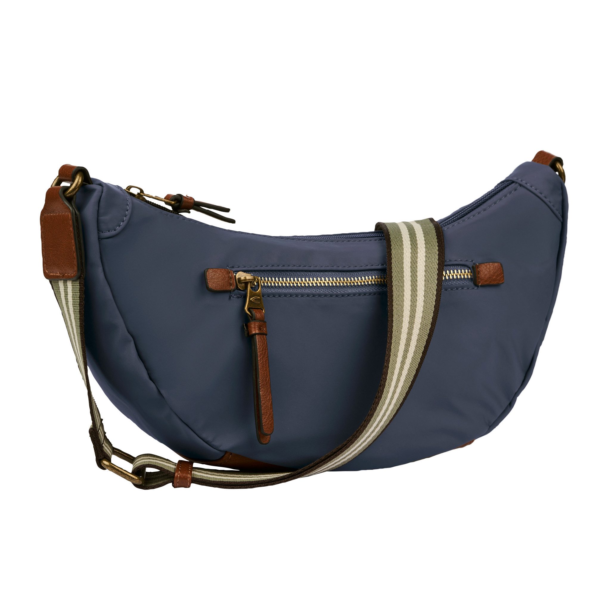 camel active Handtasche Bari, aus hochwertigem matten Nylon mit gestreiftem Gewebeband