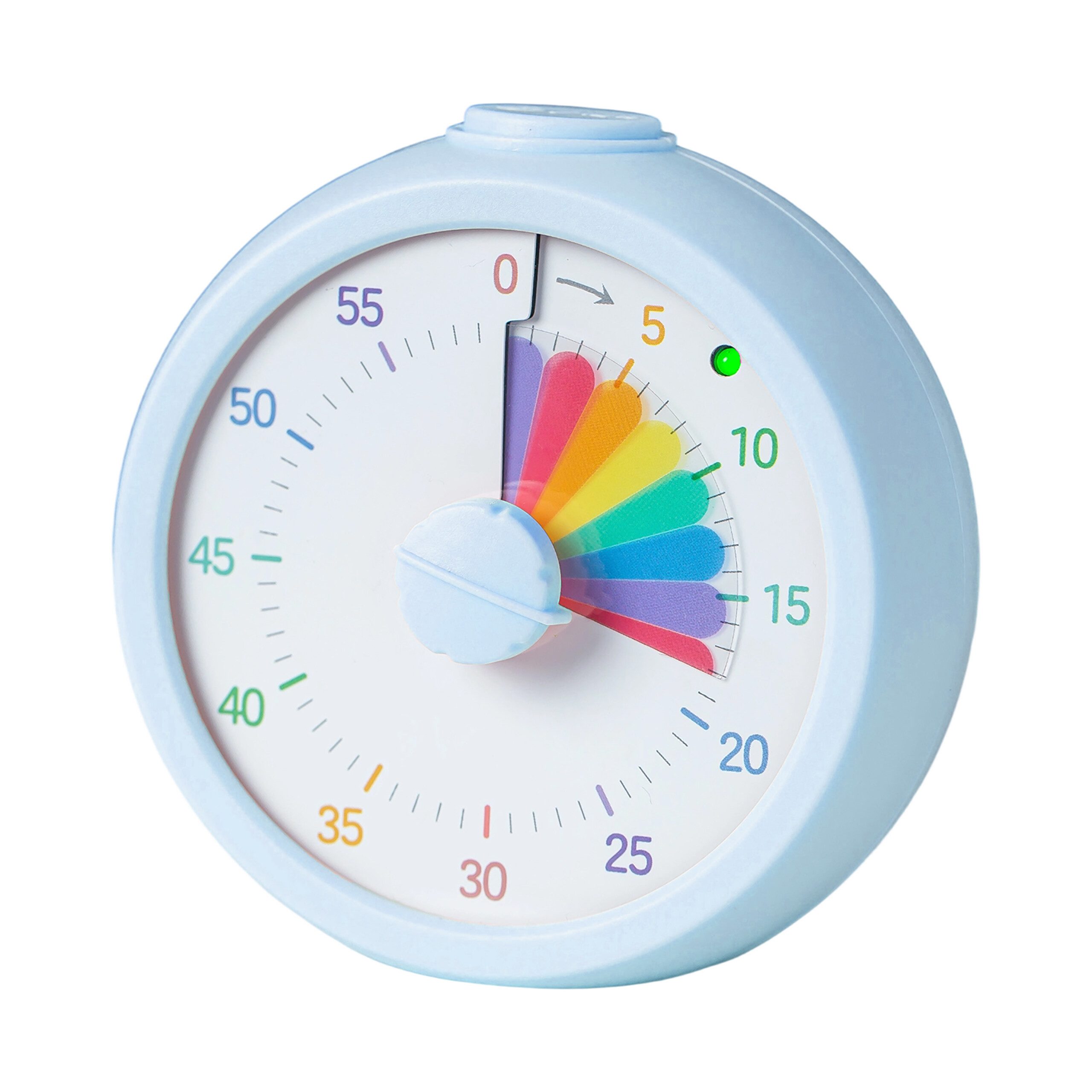 relaxdays Küchentimer Visueller Timer Regenbogen blau