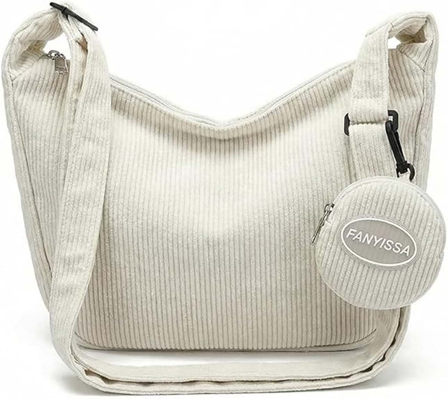 Zaewry Umhängetasche Damen Cord Tasche Damen Crossbody Bag Crossbag mit verstellbarem
