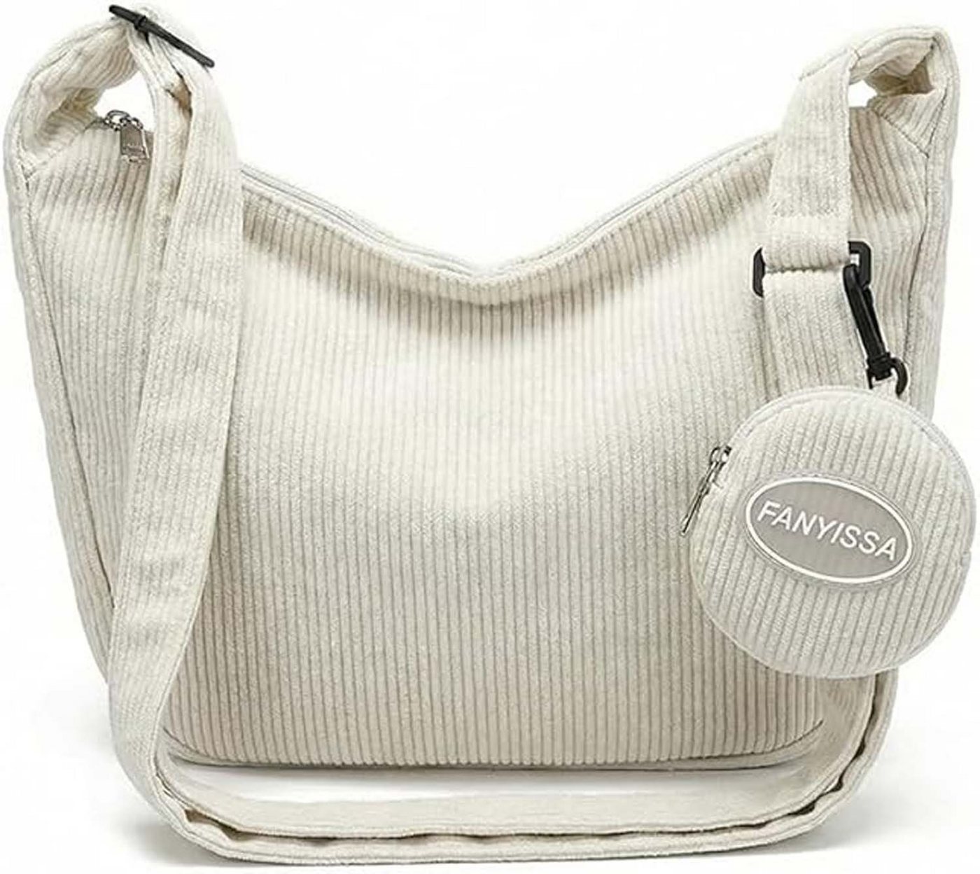 Oemmn Umhängetasche Damen Cord Tasche Damen Crossbody Bag Crossbag mit verstellbarem