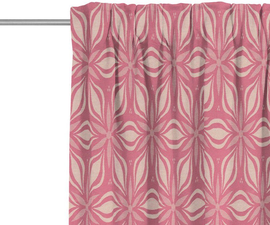 aus Multifunktionsband pink Vorhang nachhaltig Floret, blickdicht, St), Bio-Baumwolle Adam, Retro Jacquard, (1