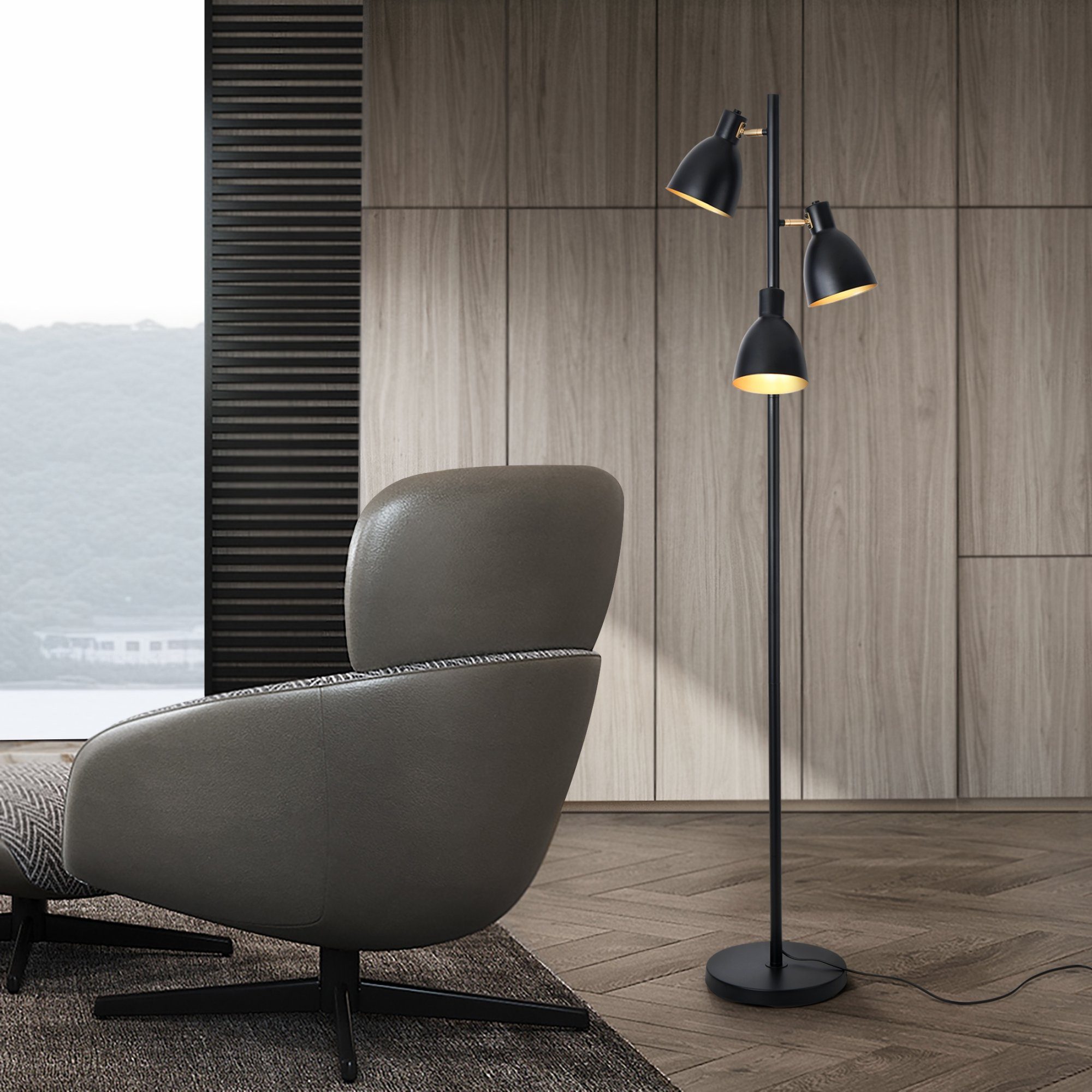 lux.pro Stehlampe, ohne Leuchtmittel, »Witney« 3 x E14 3-flammig Metall Sch günstig online kaufen