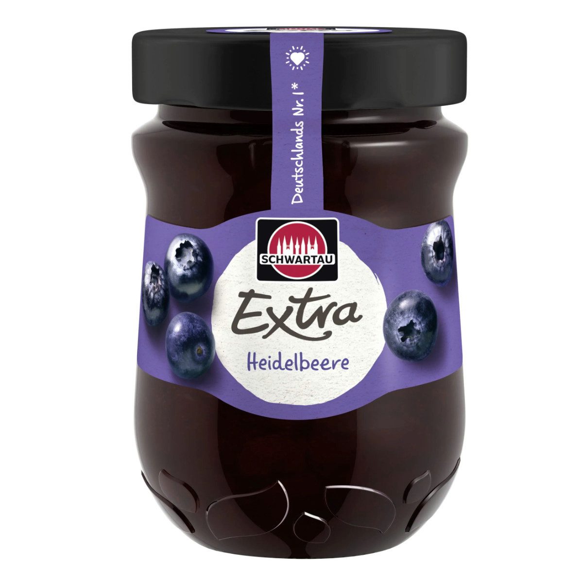 SCHWARTAU Fruchtaufstrich, Schwartau Extra Heidelbeere Frühstück Fruchtaufstrich vegan 340g