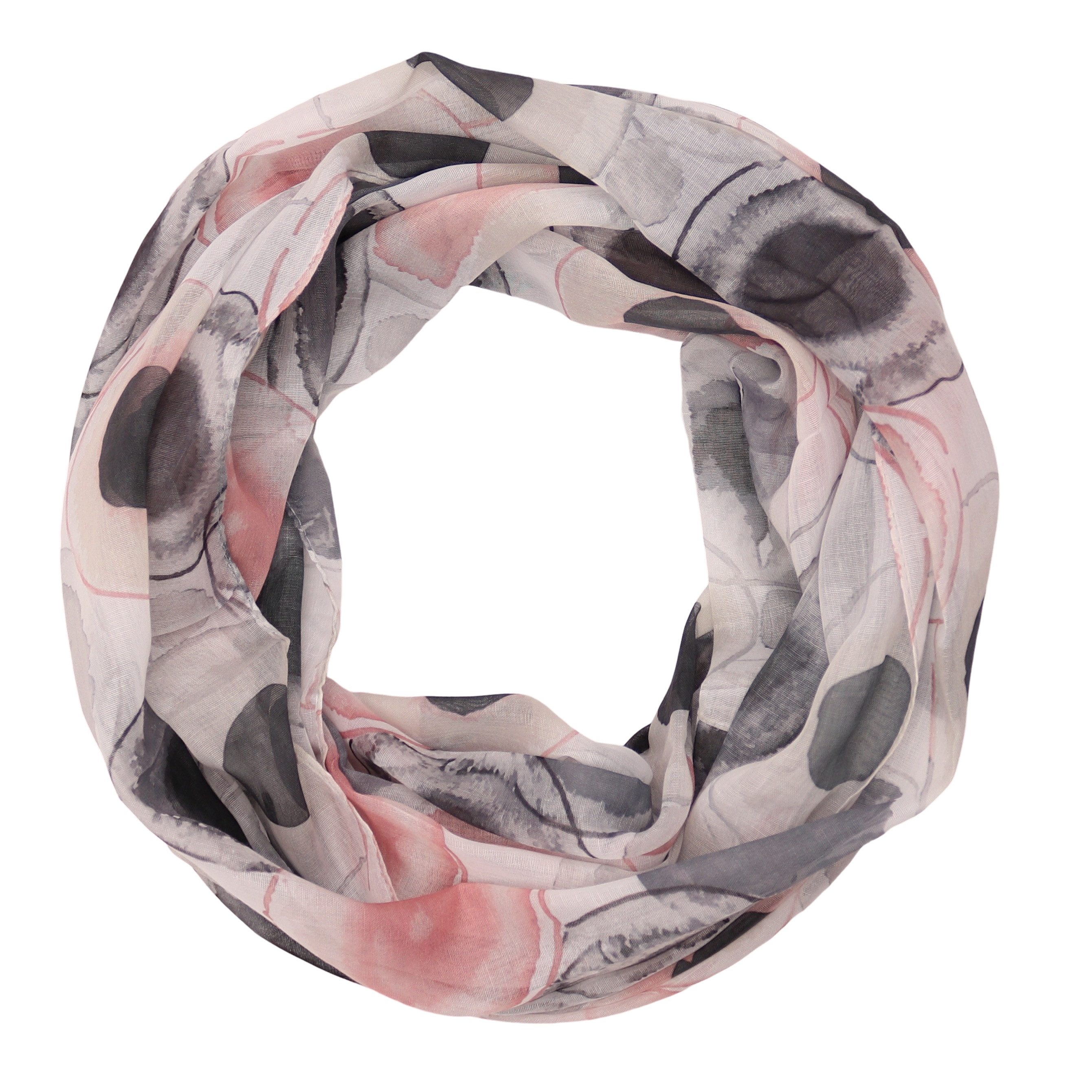 MIRROSI Loop Damen Schal mit Tollem Muster Weich aus 100% Viskose, Schlauchschal, (ca.160x48cm, zweimal um den Hals wickelbar), Damen Halstuch Stola ideal für Frühling,Sommer, Herbst