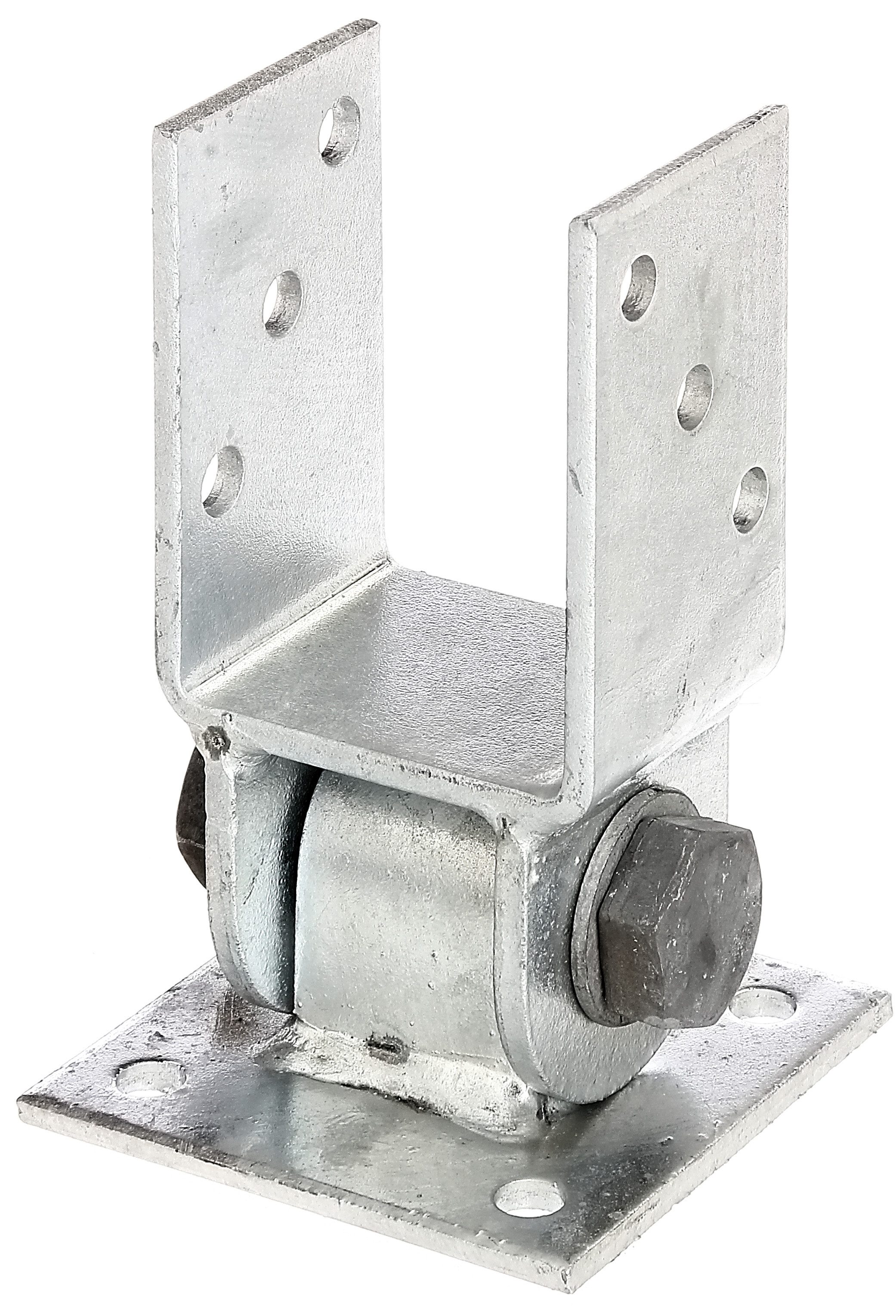 Alberts Pfostenträger, zum Aufschrauben, mit beweglichem Oberteil, lichte Breite 71 mm