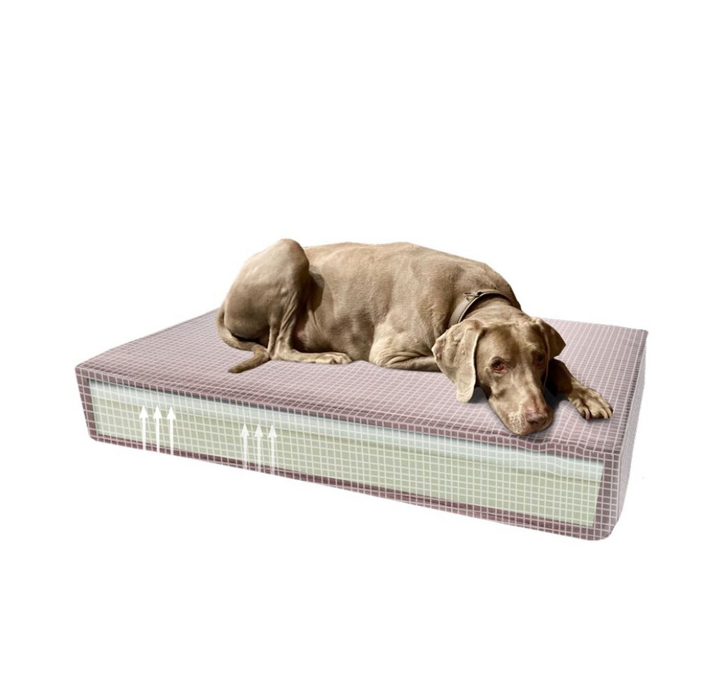 Thumbnail - Madison Hundematratze Orthopädisches Kissen Velvet rosa S