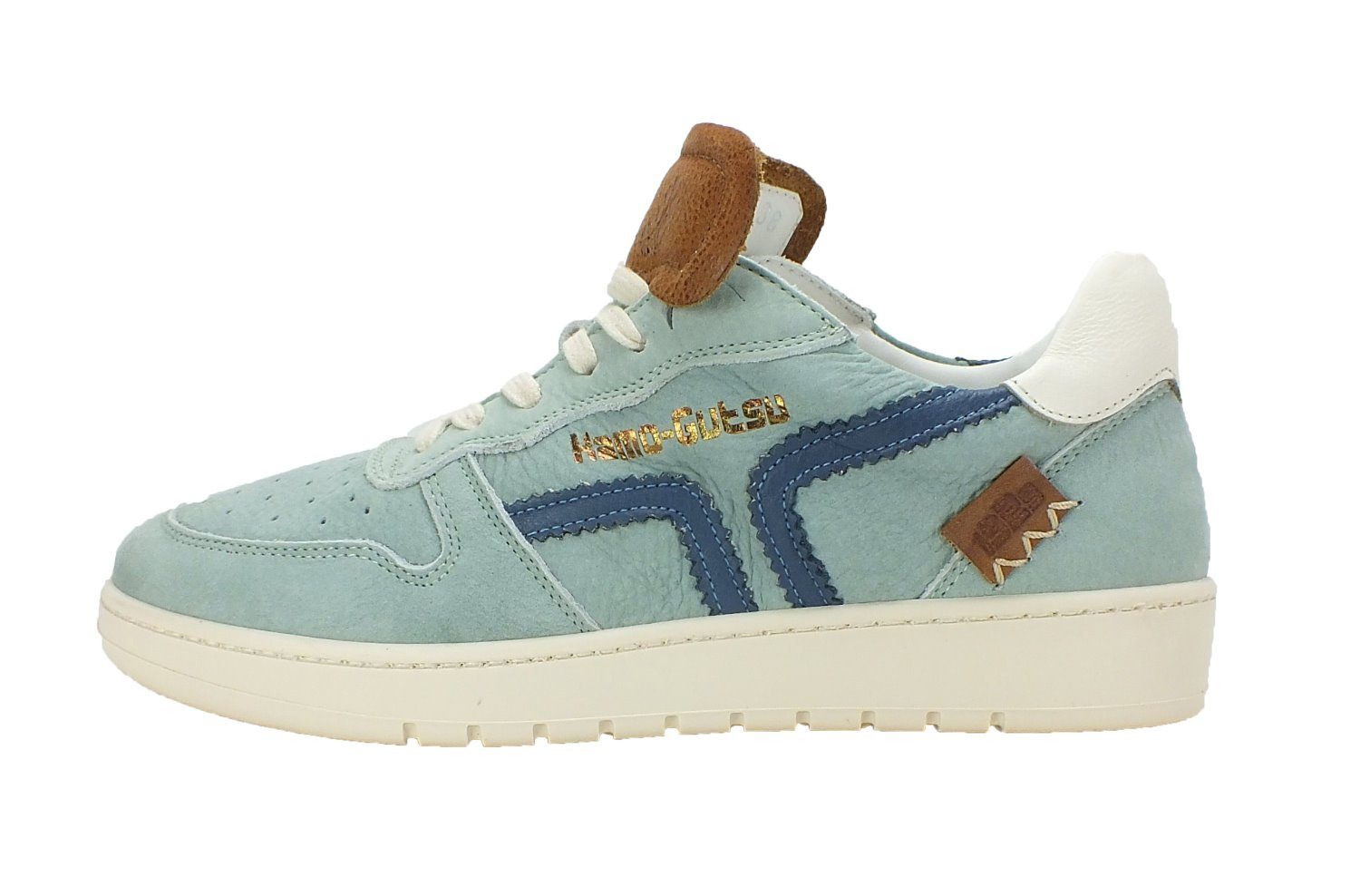 Kamo-Gutsu Damen Leder Halbschuhe Sneaker Wechselfussbett