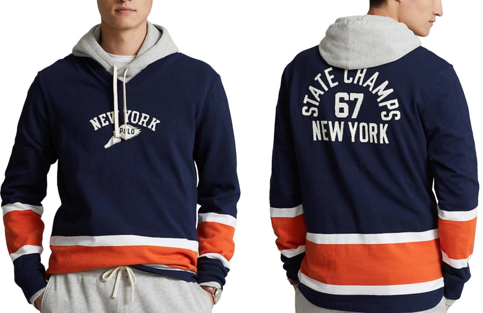 Ralph Lauren Sweatshirt POLO RALPH LAUREN HOCKEY NEW YORK Sweater Sweatshirt Pullover Pulli Ju