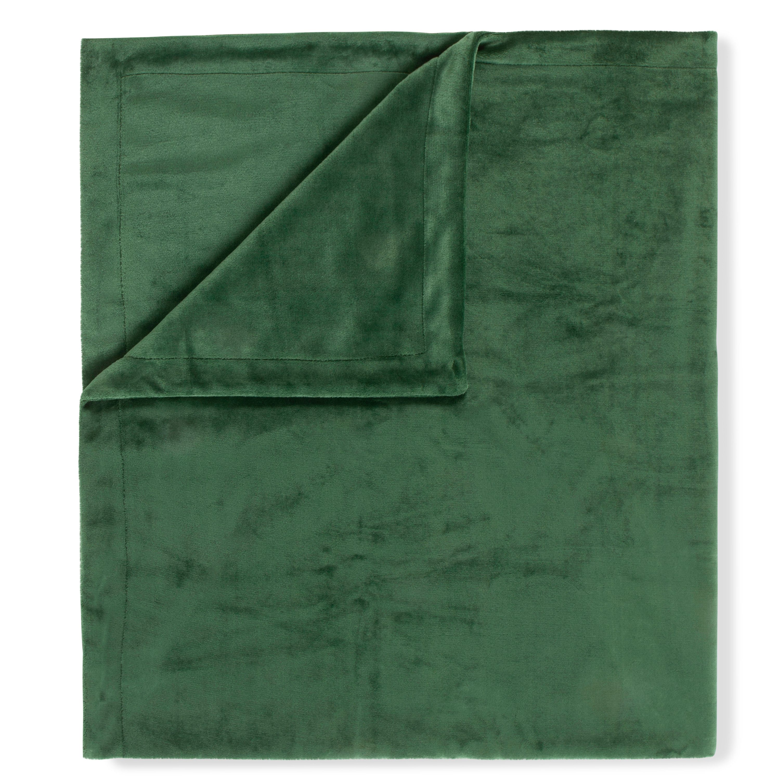 Plaid Uni, hip, Super Weich, Kuscheldecke, Wohndecke, 160x180 cm, Unifarben Dunkelblau