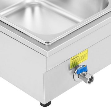 Royal Catering Speisenwärmer Speisenwärmer Bain Marie Warmhalter Heiße Theke 5 X GN 1 2 Edelstahl