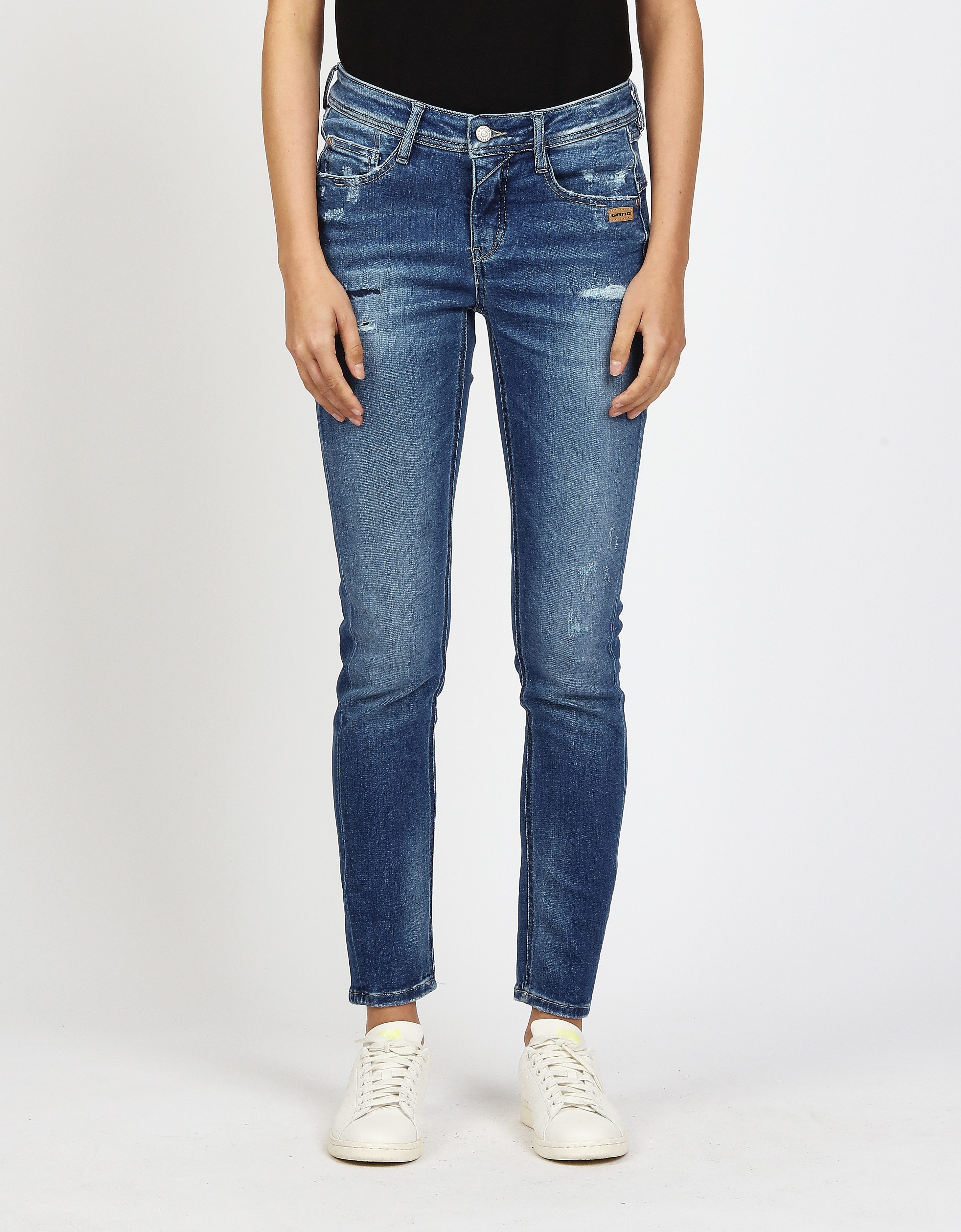 GANG Relax-fit-Jeans 94AMELIE mit Used-Effekten günstig online kaufen