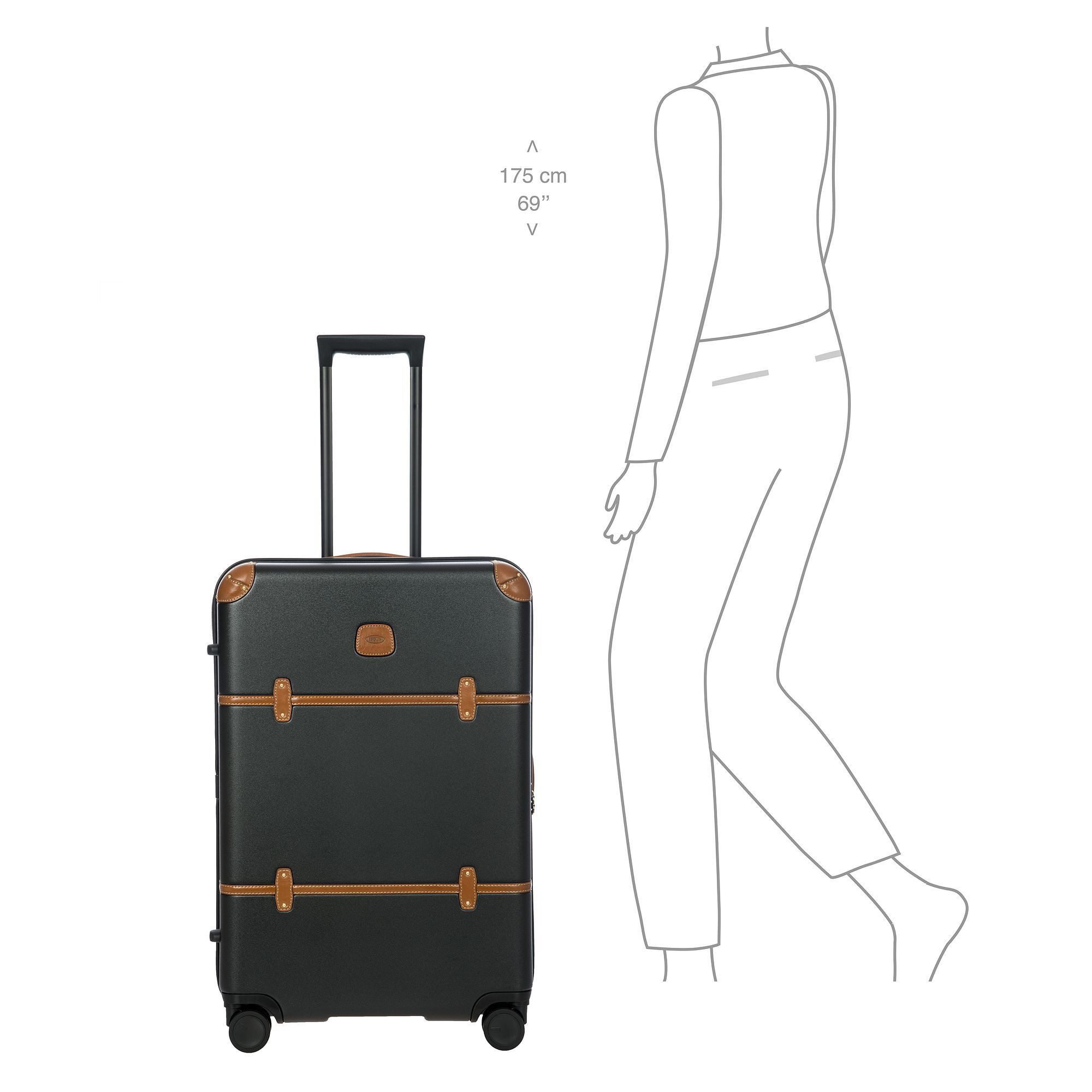 Bric's Hartschalen-Trolley Bellagio, 4 Rollen, Polypropylen
