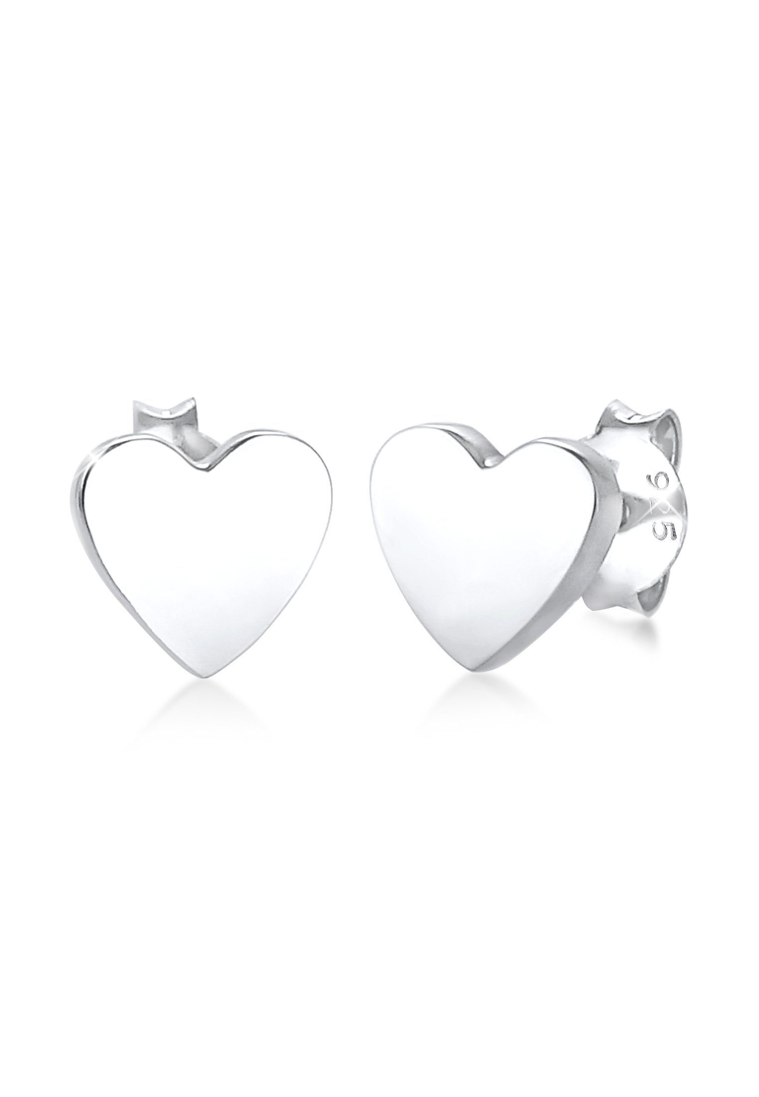 Elli Paar Ohrstecker Kinder Stecker Herz Liebe Basic 925 Silber, Herz