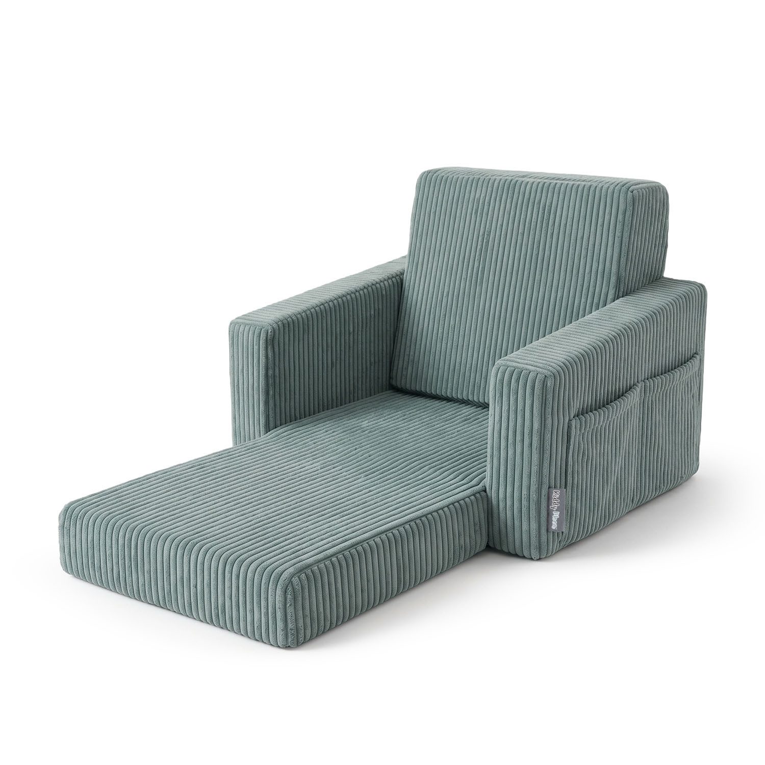 KiddyMoon Kindersessel KM-FTR-LONG (Klappbarer Kindersessel aus Schaumstoff), für Kinder; Made in Europe