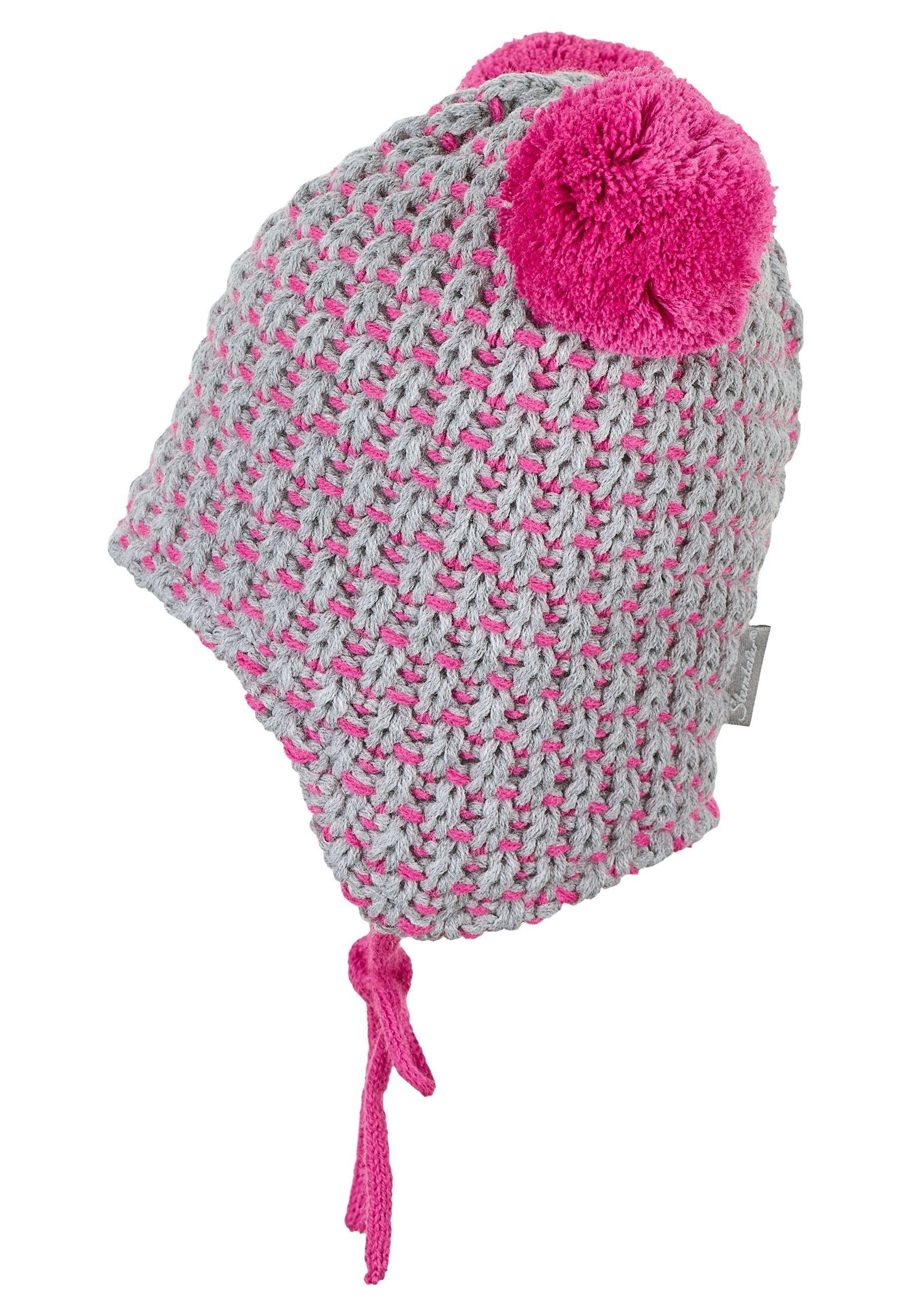 Sterntaler® Bommelmütze Bommelmütze Struktur (1-St)