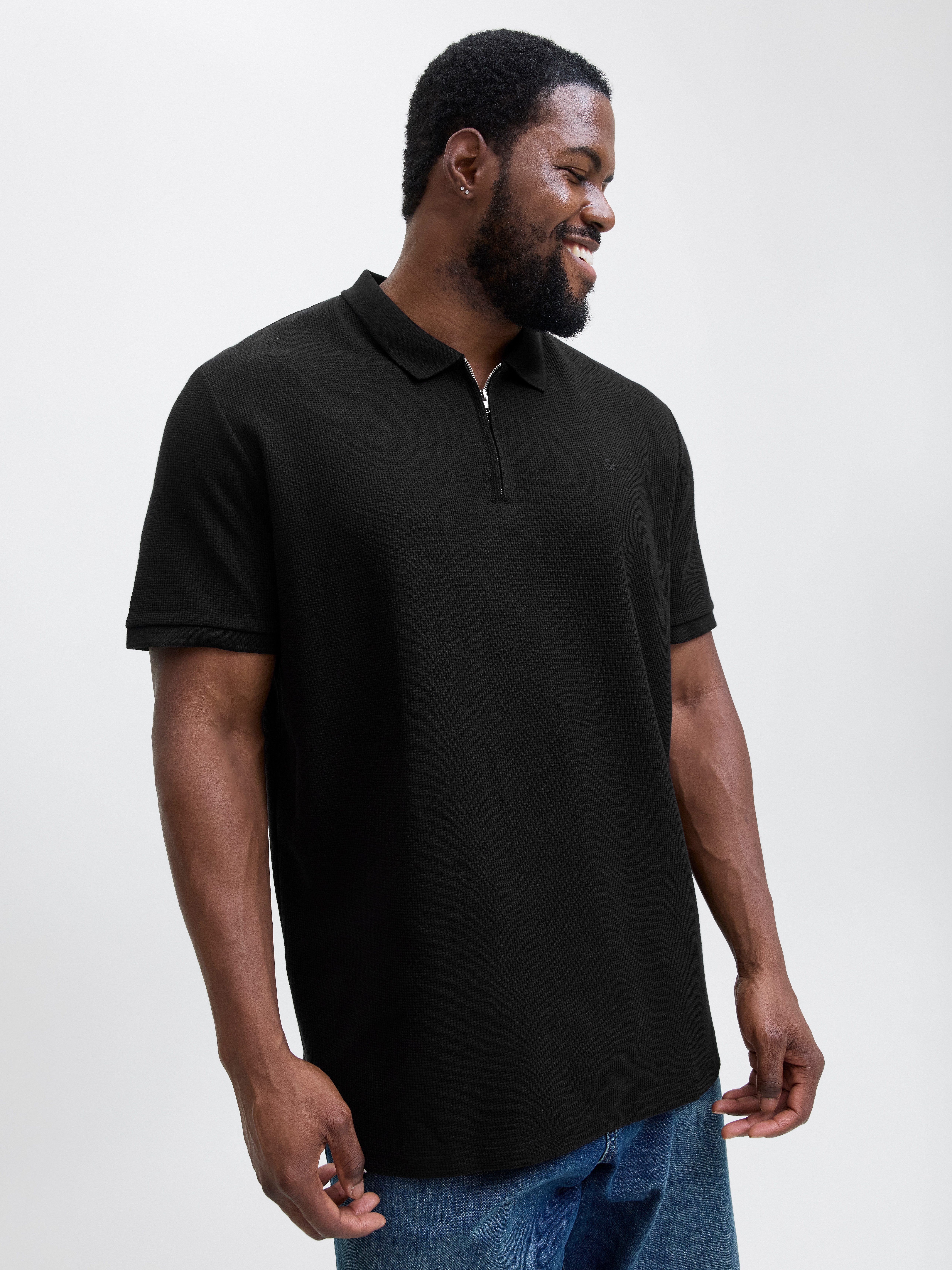 Jack & Jones PlusSize Poloshirt JJEAUSTIN ZIP POLO SS NOOS PLS günstig online kaufen
