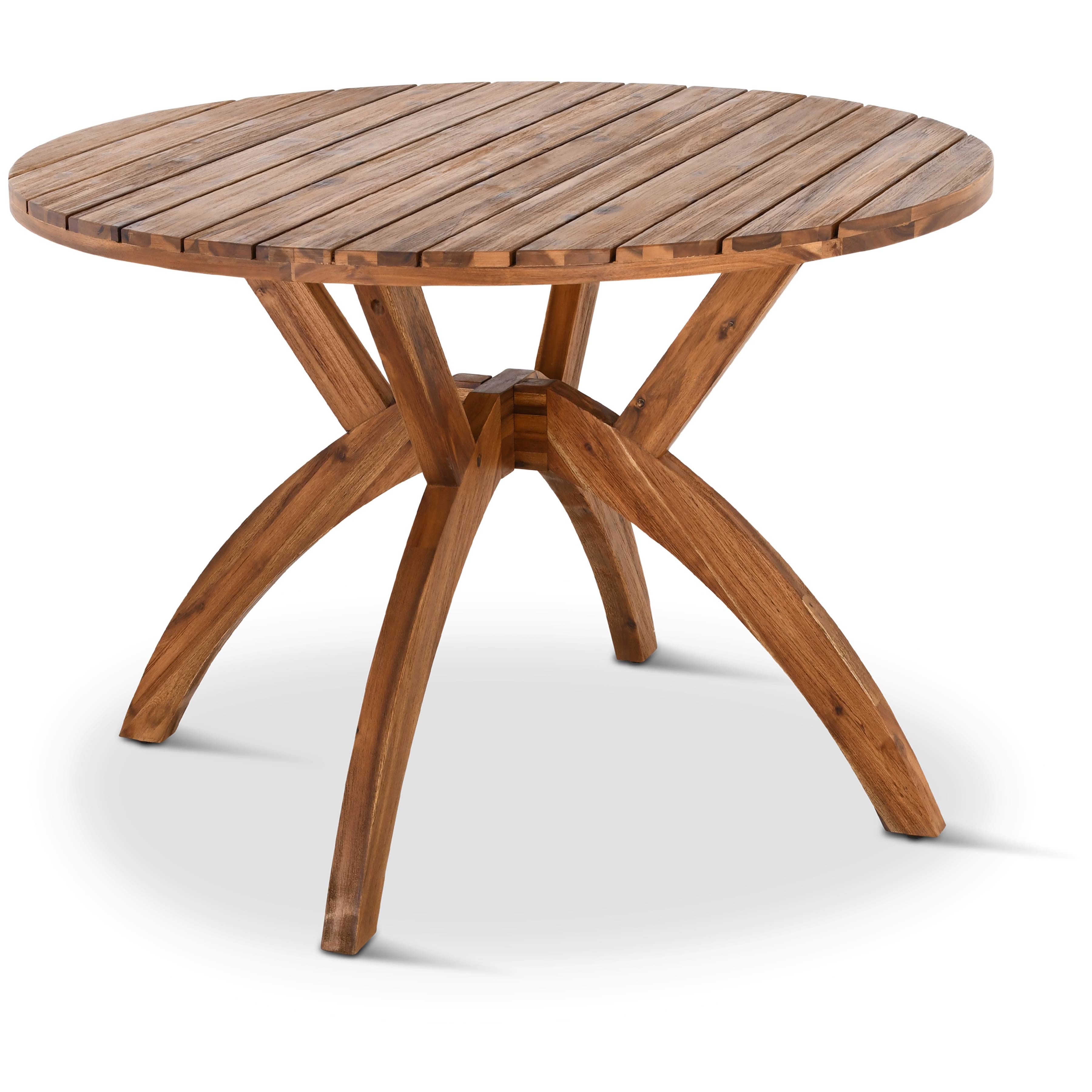 Raburg Gartentisch Esstisch Holz 110 cm Ø, wetterfest, runder Tisch, Akazie geölt, Kira, für 4 Personen, perfekt für Garten, Terrasse, Outdoorbereich