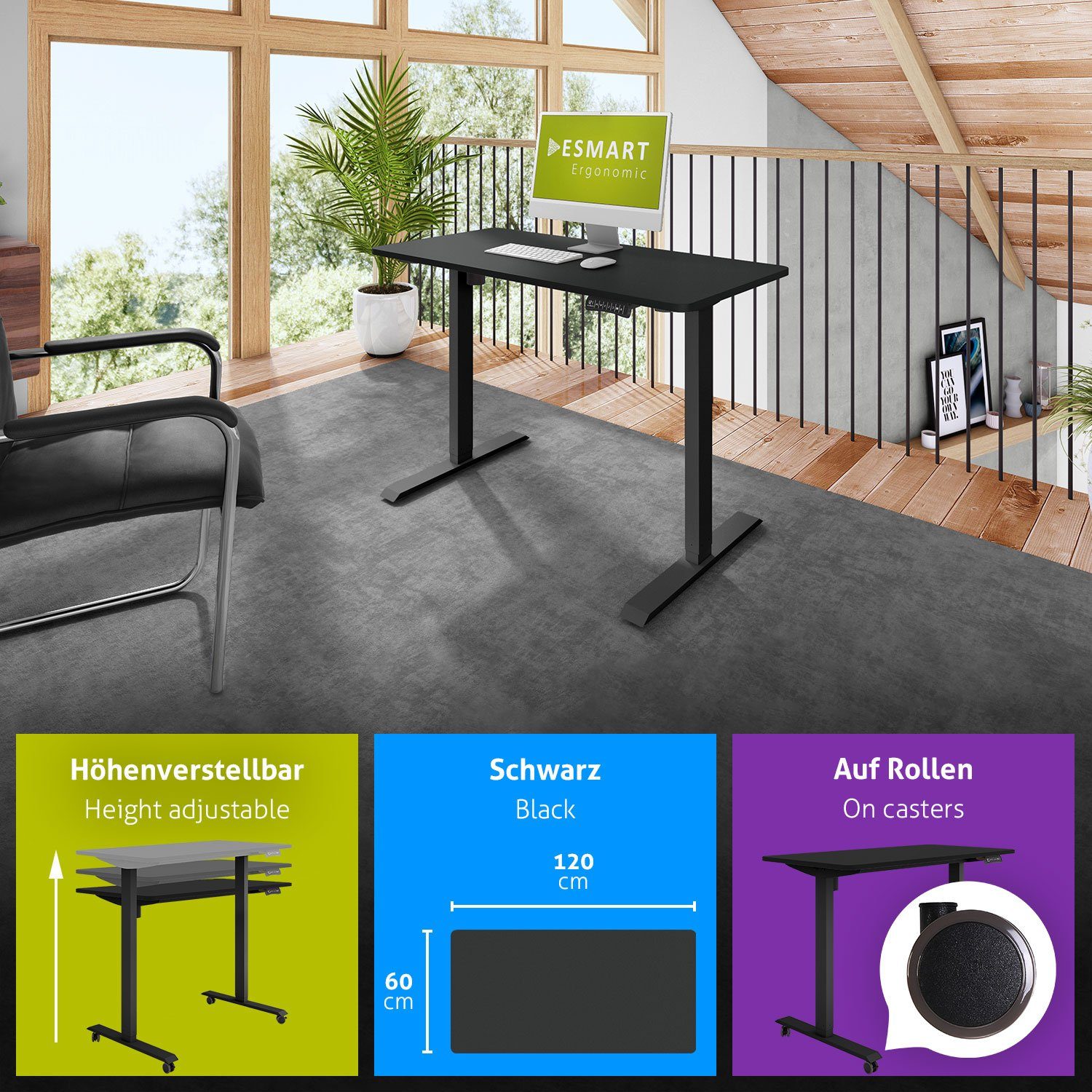 ESMART Schreibtisch ESMART Germany, ETX-121 Elektrisch günstig online kaufen