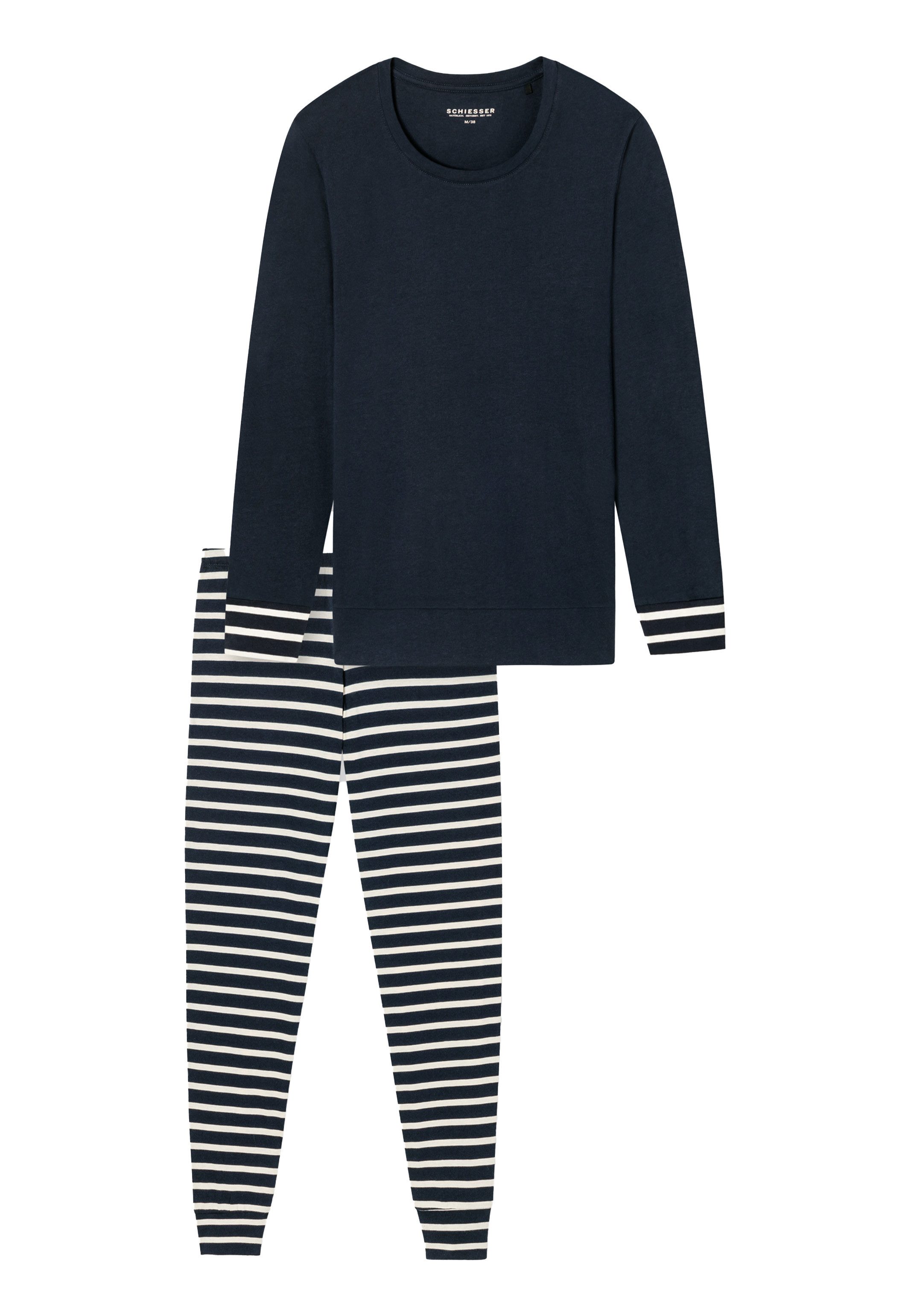 Schiesser Pyjama Casual Essentials (Set, 2 tlg) Schlafanzug - Baumwolle - A günstig online kaufen