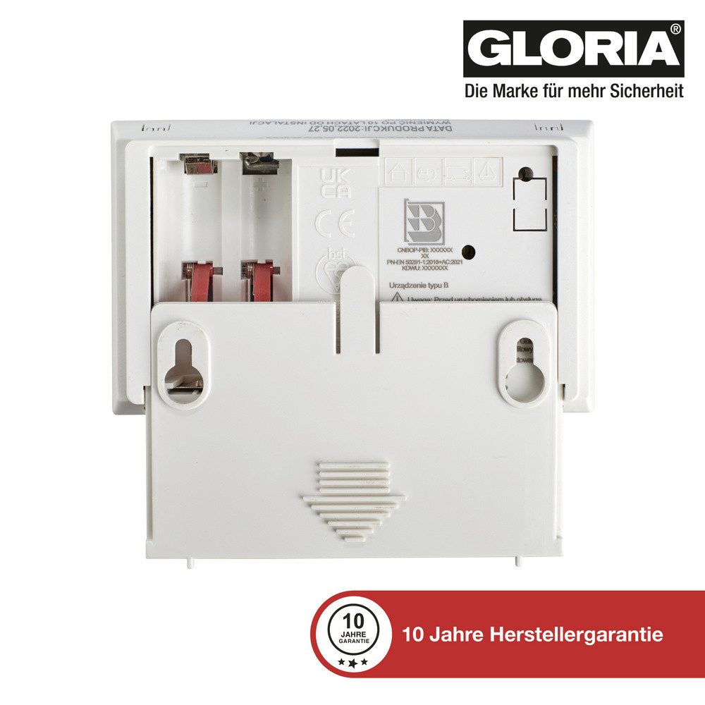 Gloria Gloria KO2D Kohlenmonoxid-Melder batteriebetrieben detektiert Kohlen Gasmelder