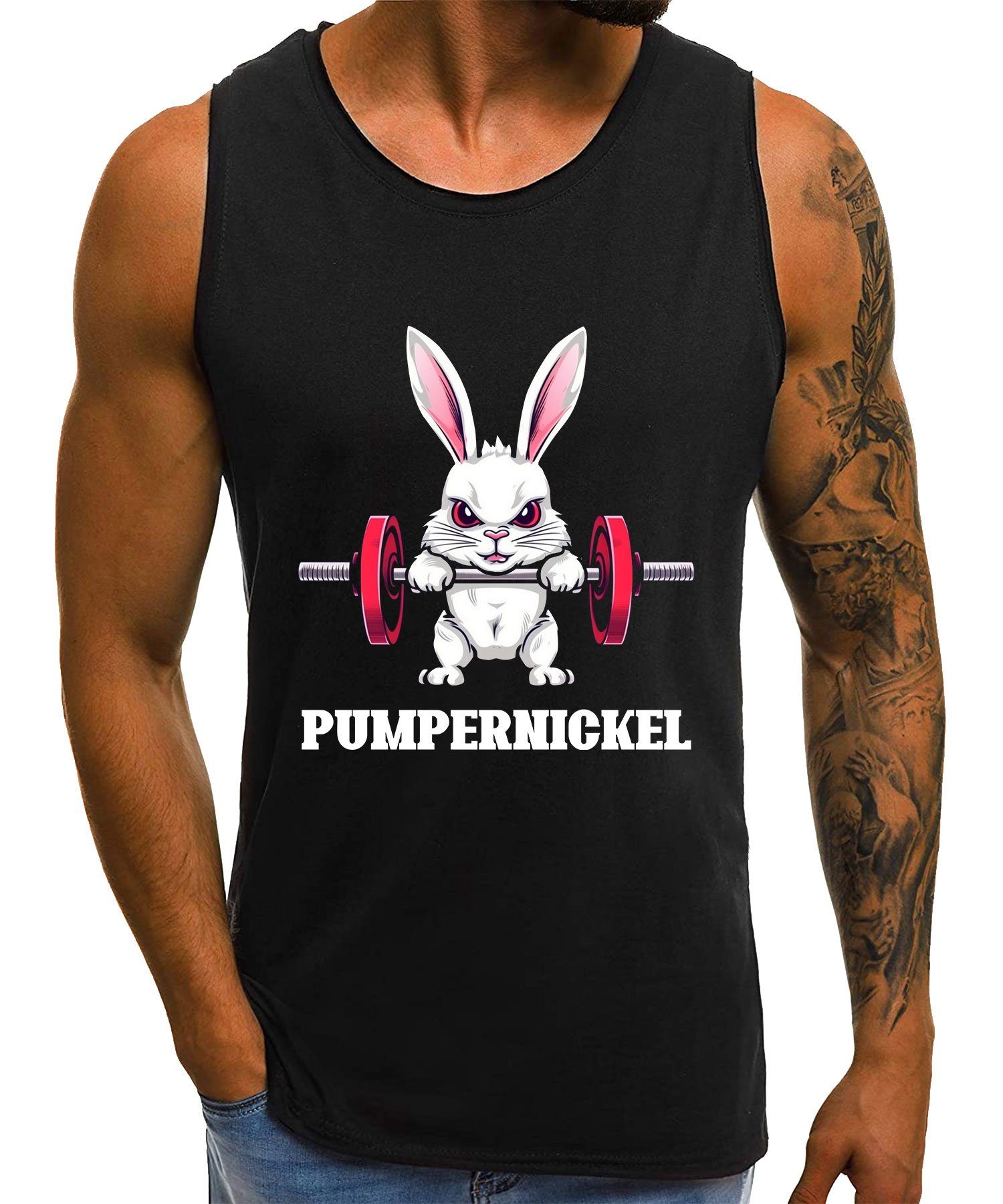 Formatee Pumpernickel - Workout Quattro Gym Herren Fitness (1-St) Achselhemd Tank-Top