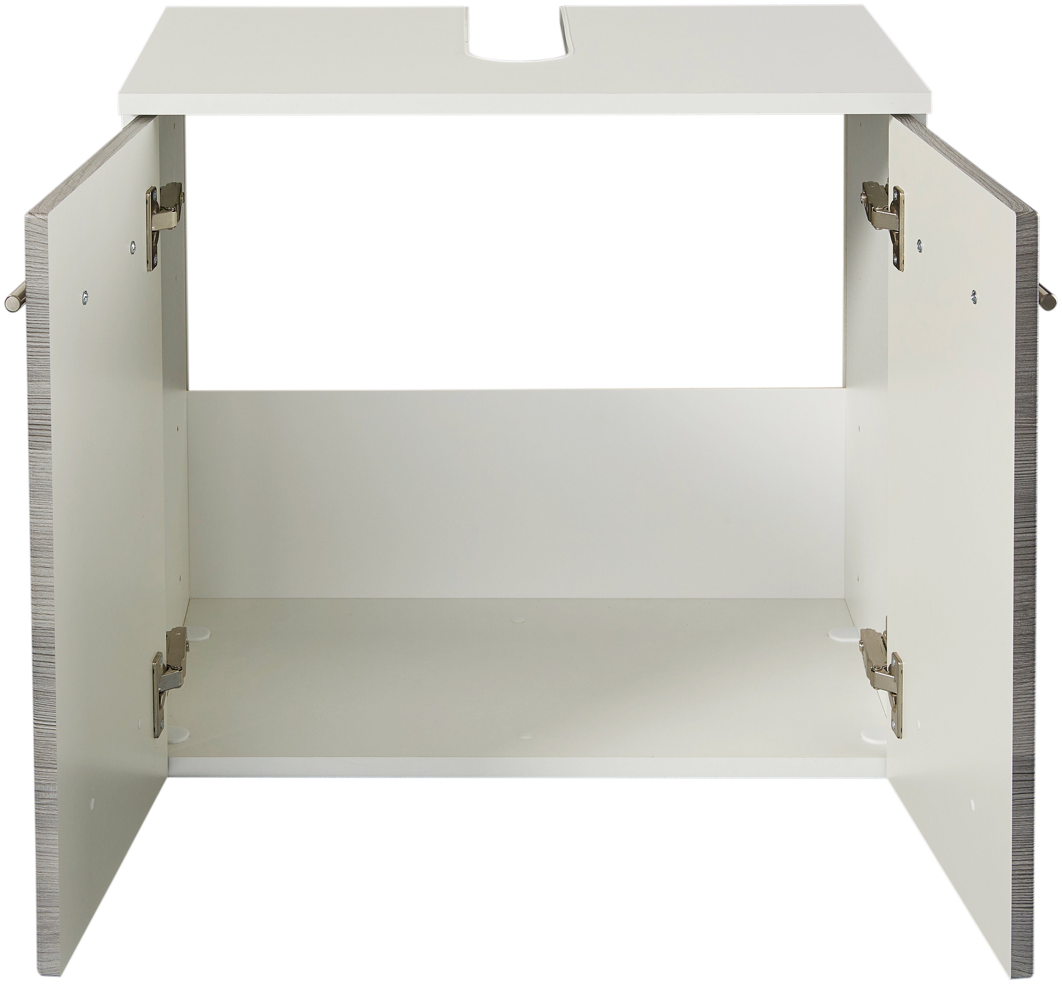 welltime Waschbeckenunterschrank Trento, verschiedene Ausführungen und Farben Badmöbel, Breite 60cm, Badezimmerschrank Beckenunterschrank WBU