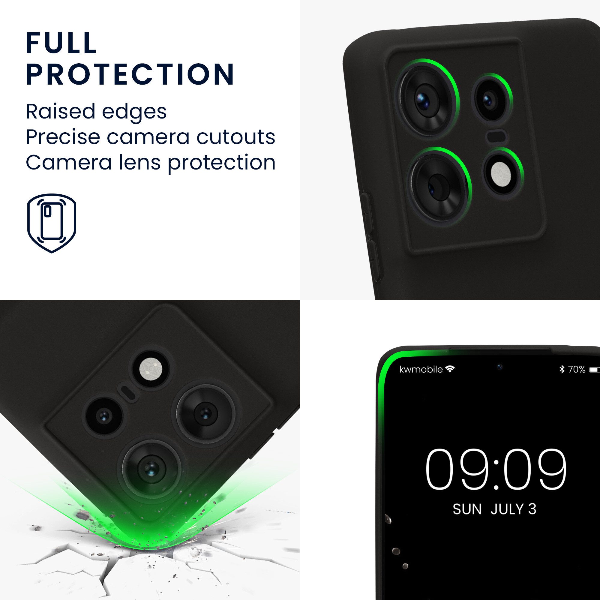 kwmobile Handyhülle Handyhülle für Motorola Edge 50 Pro Hülle, Weiches Handy Silikon Case - Schutzhülle Cover