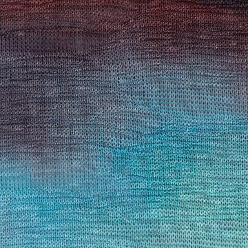SCHÖNER LEBEN. Stoff Strick Jersey Plissee Bekleidungsstoff Farbverlauf Digital blau 1,43m, Digitaldruck