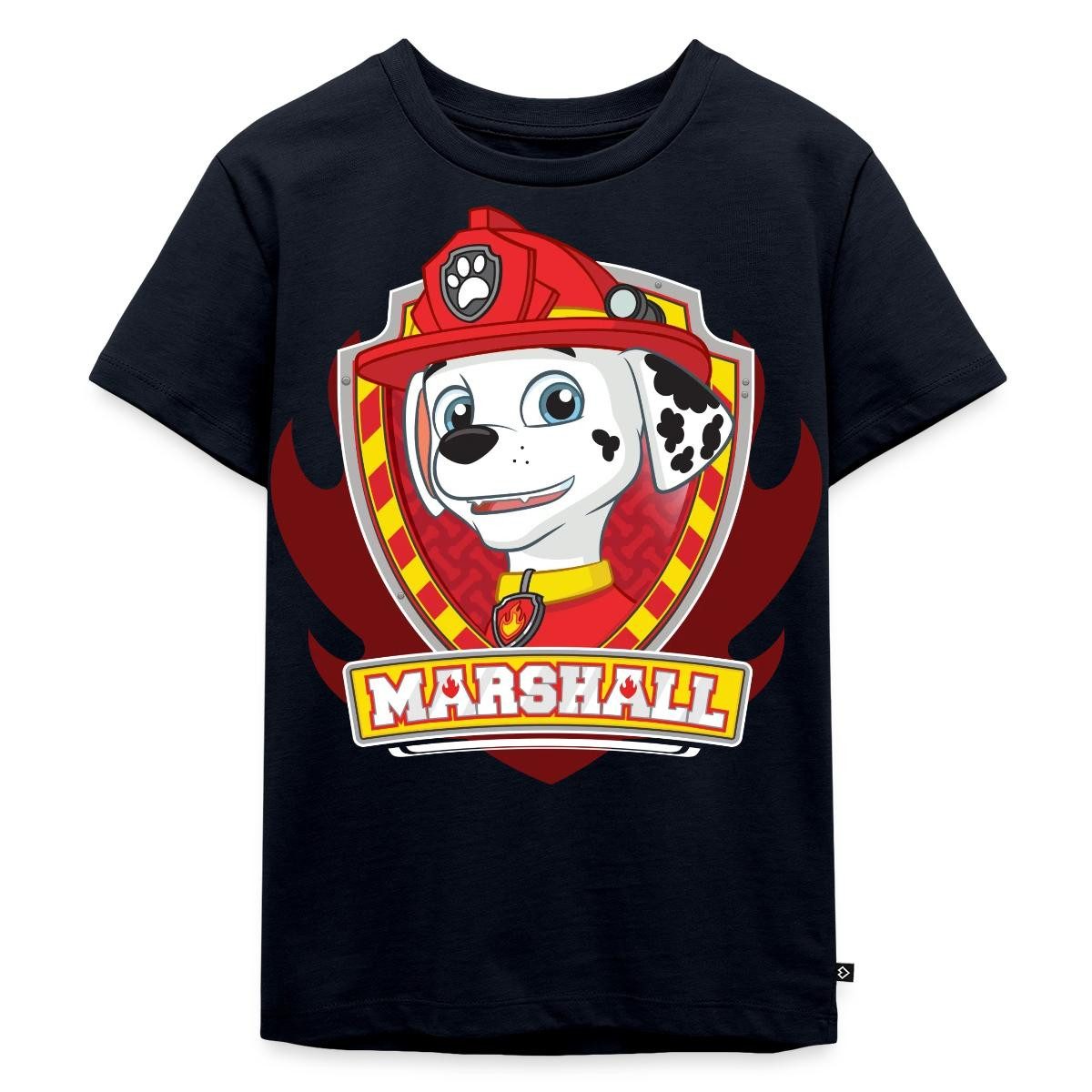 T-Shirt Paw Patrol Marshall Feuerwehrhund Feuerwehr Emblem Kinder Premium T-Sh