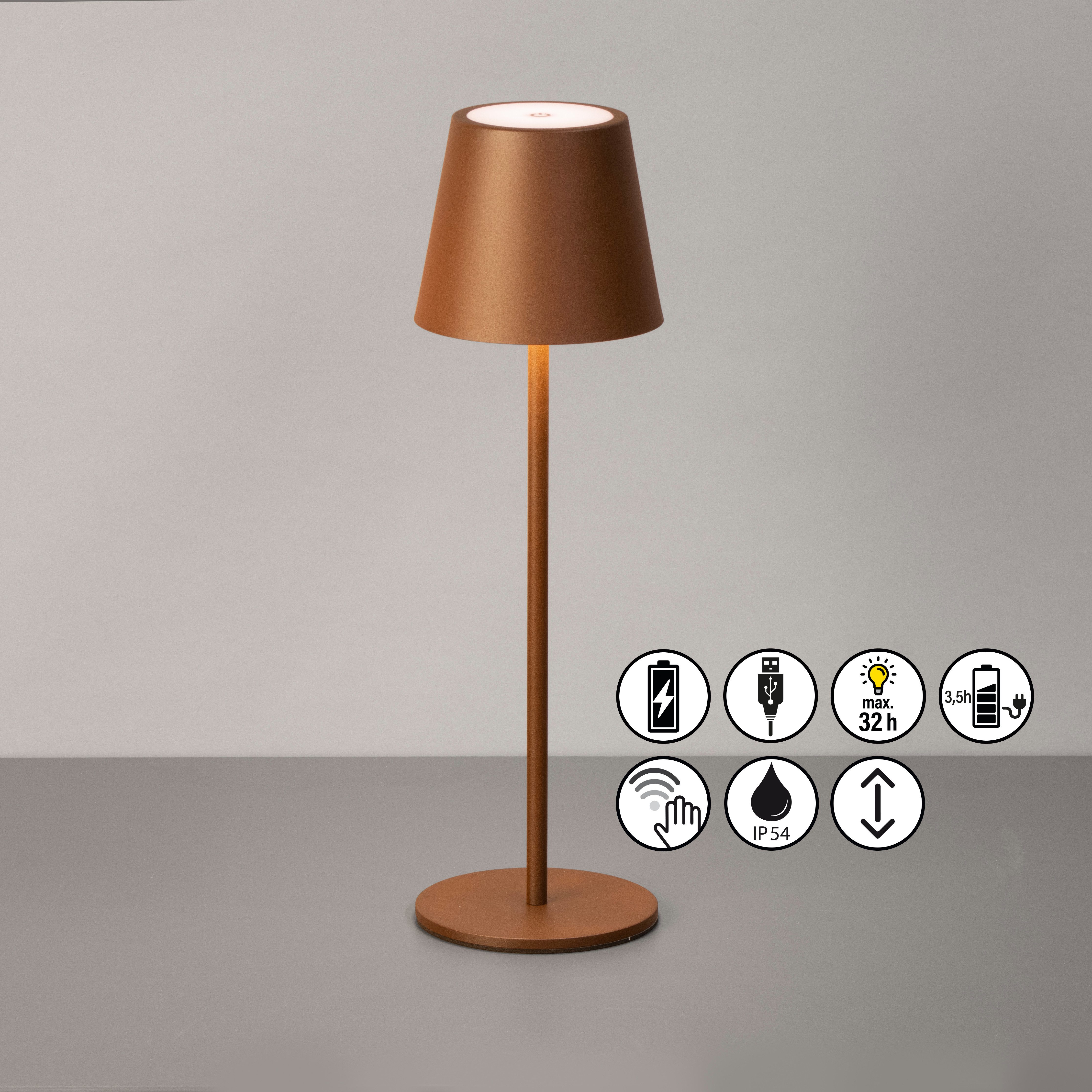 easy! BY FHL Außen-Tischleuchte Viletto, Dimmfunktion, USB-Ladefunktion, LE günstig online kaufen