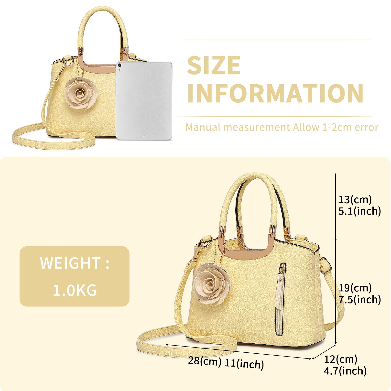 Miss Lulu Handtasche Damen Blumen-Design Henkeltasche günstig online kaufen