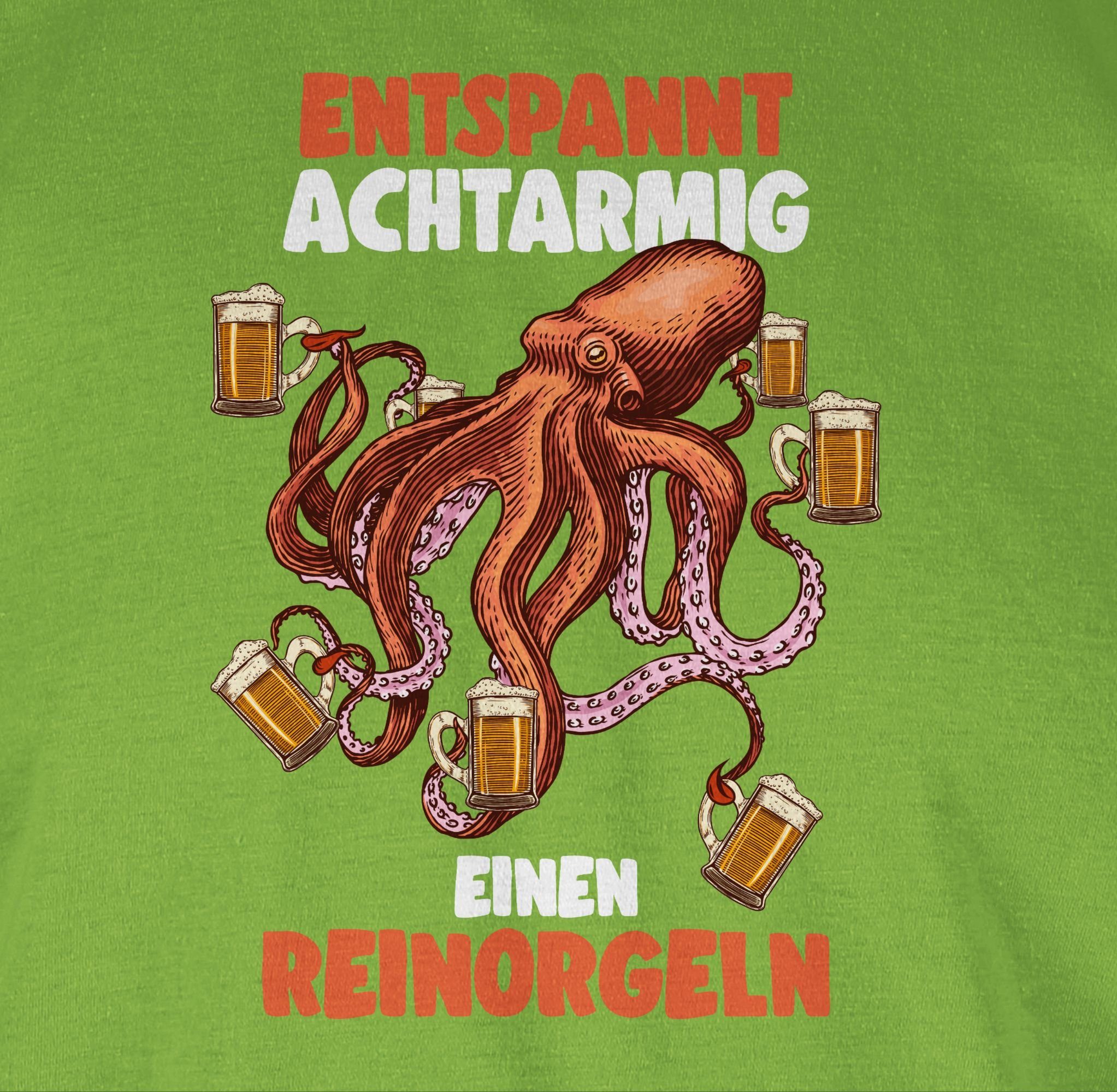 Shirtracer T-Shirt Entspannt achtarmig Herren - 03 Party armig reinorgeln S & - - Alkohol Bier 8 Hellgrün einen reinorgelson