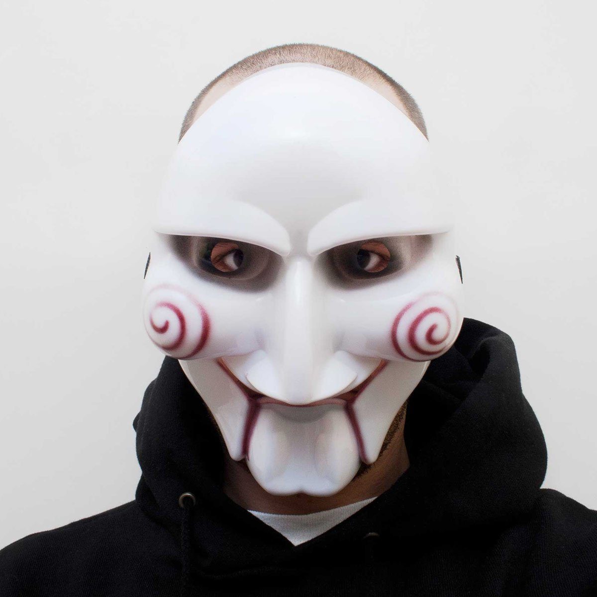 Goods+Gadgets Verkleidungsmaske Halloween Grusel Jig-Saw Horror Maske, Kostüm Party Verkleidung Halloween