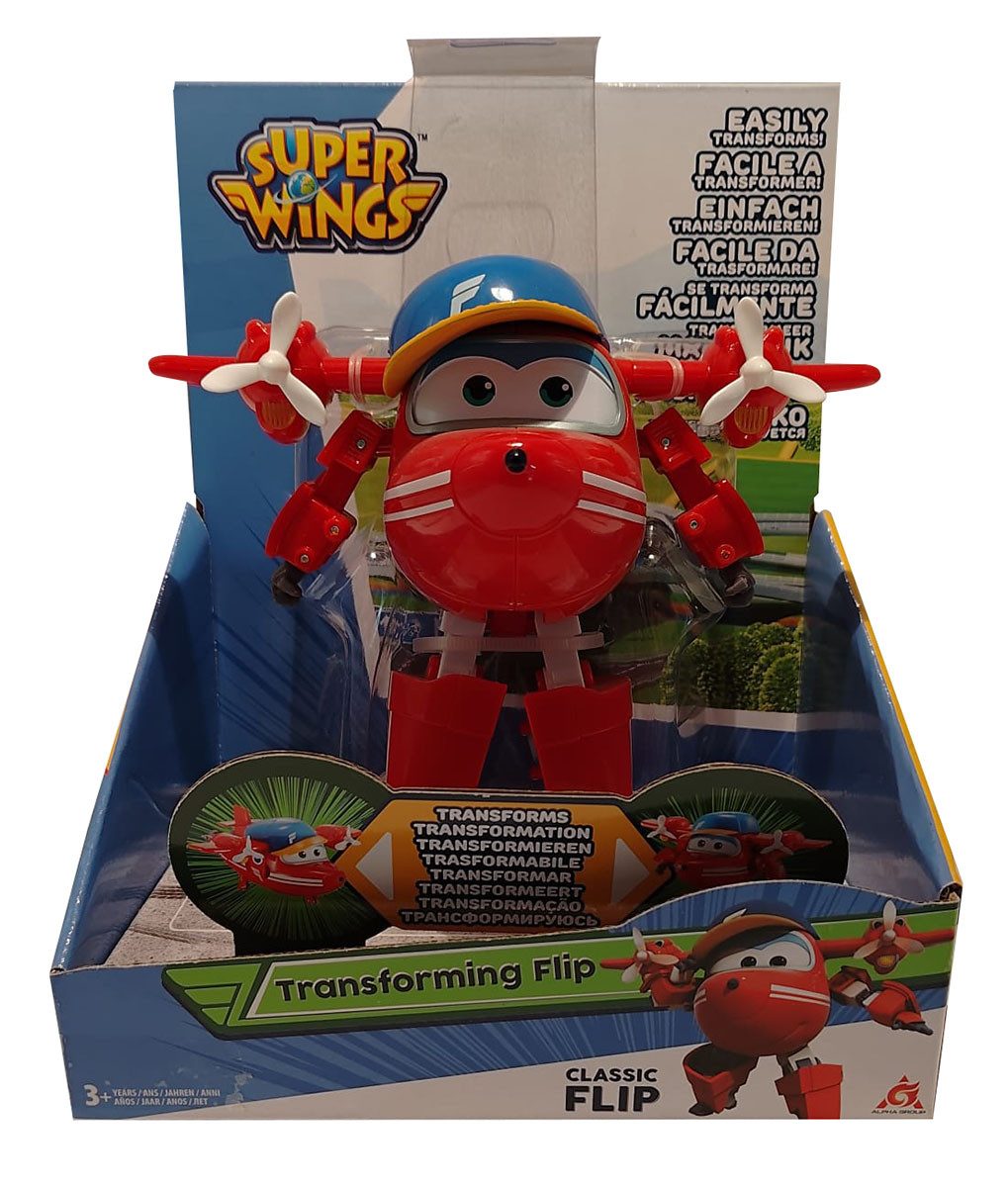 Super Wings Spielfigur Alpha EU720221 Super Wings - Transforming Flip - Transformer, Roboter
