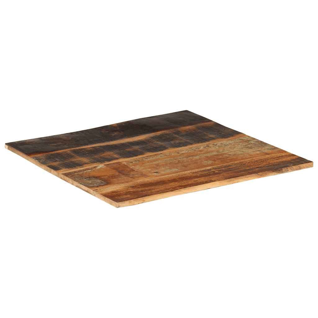 vidaXL Tischplatte Tischplatte Quadratisch 70x70 cm 15-16 mm Altholz Massiv (1 St)