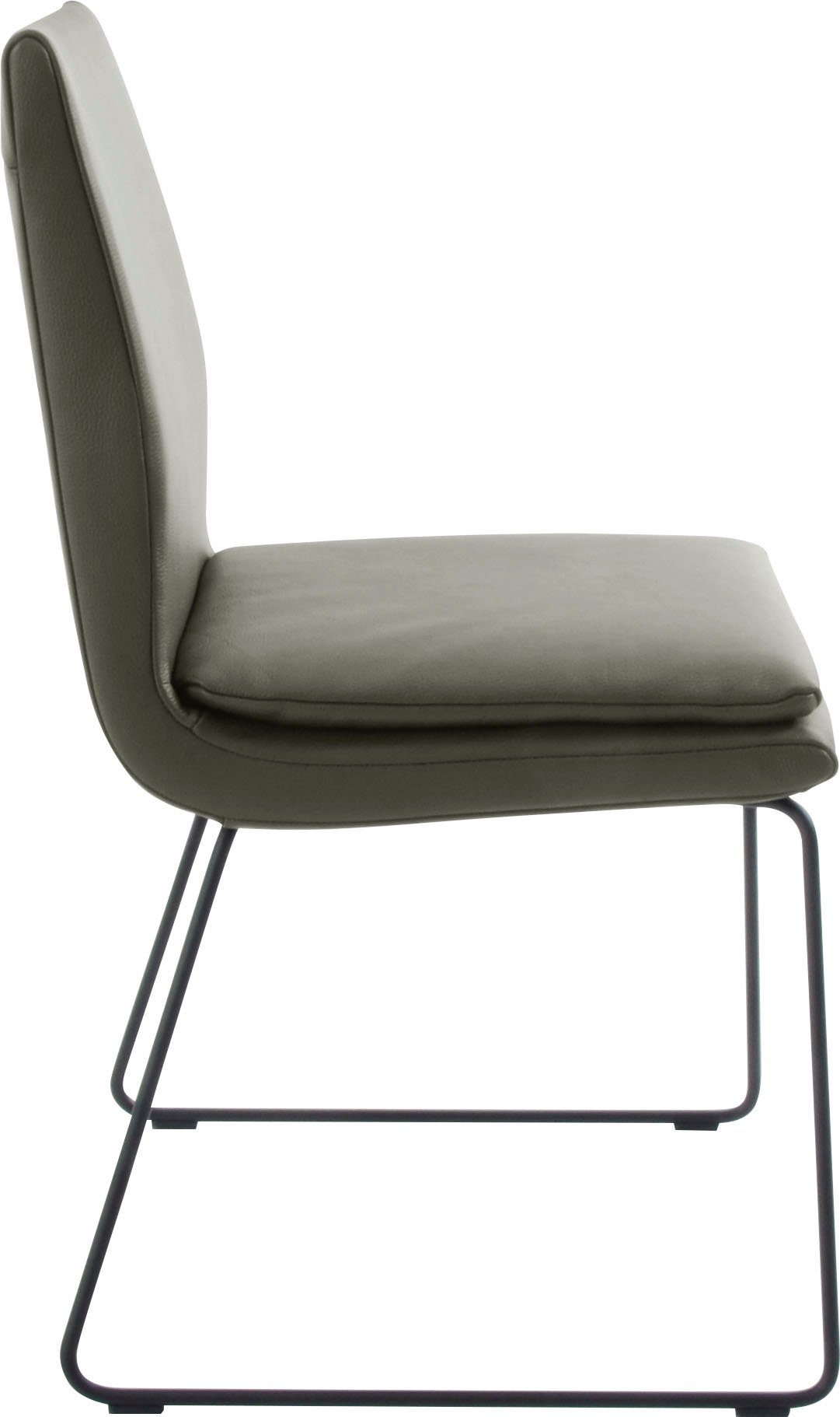 und Esszimmerstuhl zypresse Metall K+W Struktur Komfort mit Sitzkissen Rundrohrkufe & schwarz in Wohnen Creso,