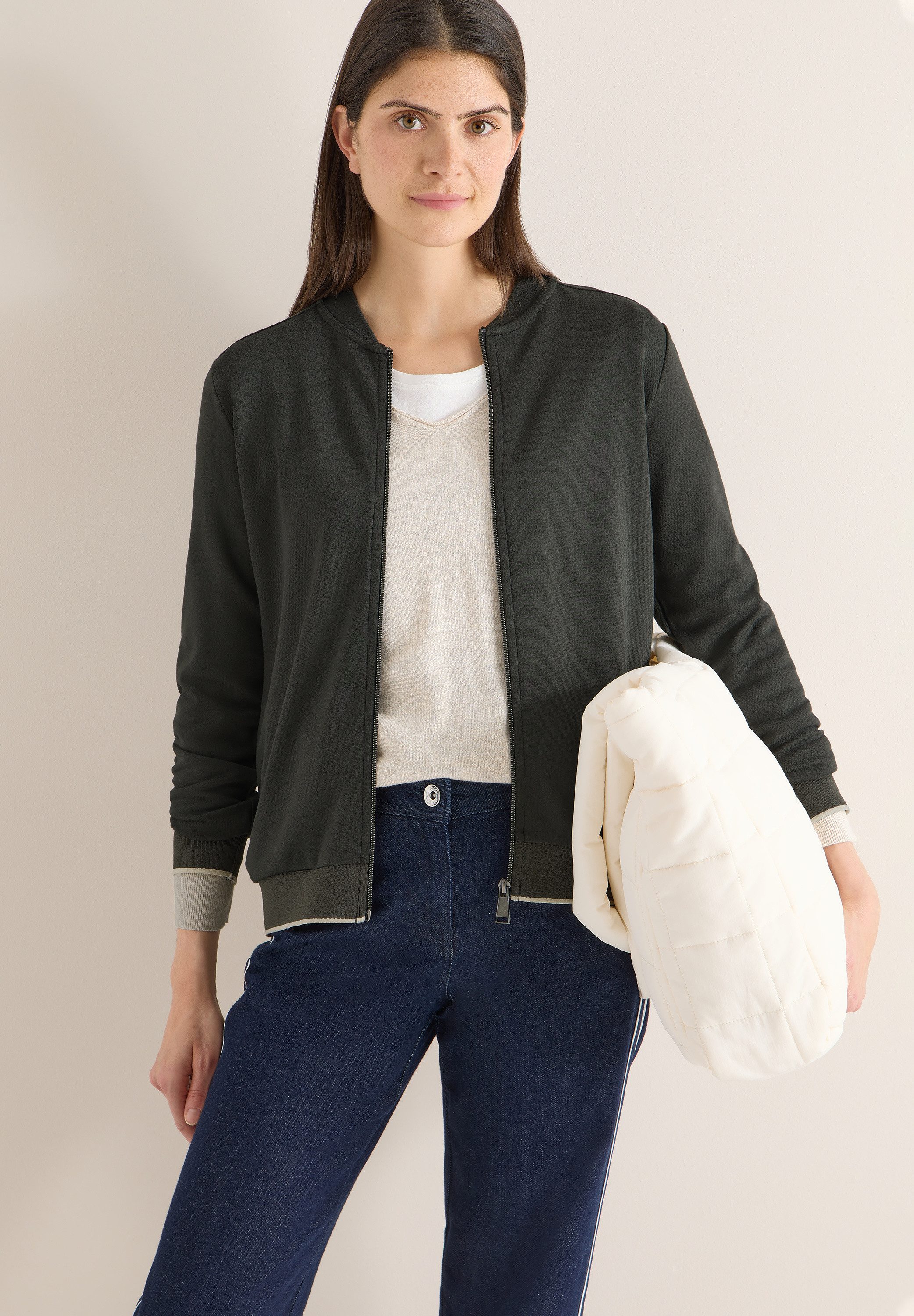CECIL Sweatjacke Rundhalsausschnitt