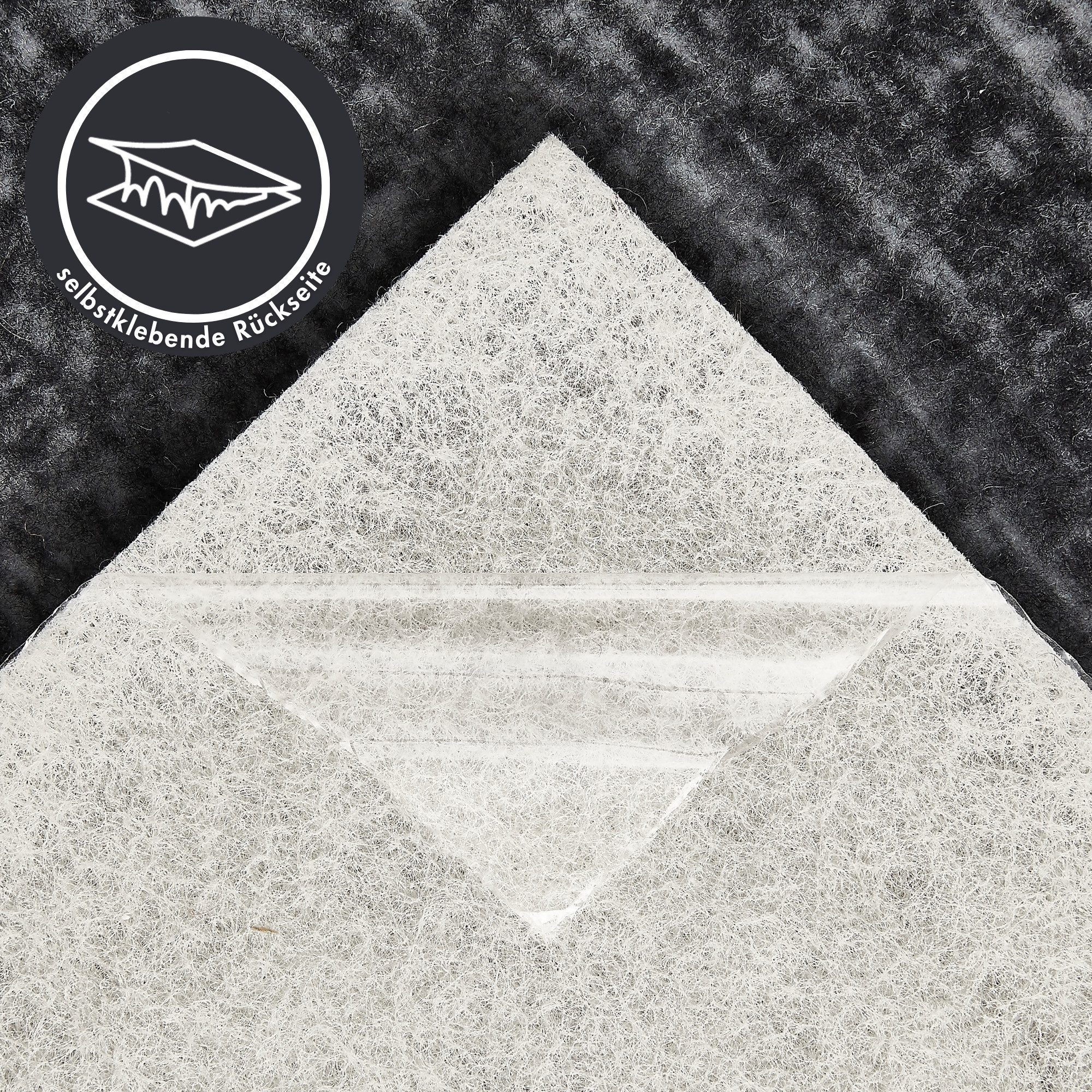 Andiamo Teppichfliese Paris Nadelfilz, Gesamthöhe 4 mm, quadratisch, 40x40 cm, selbstklebend, robust & strapazierfähig, 25 Stück (4 qm)