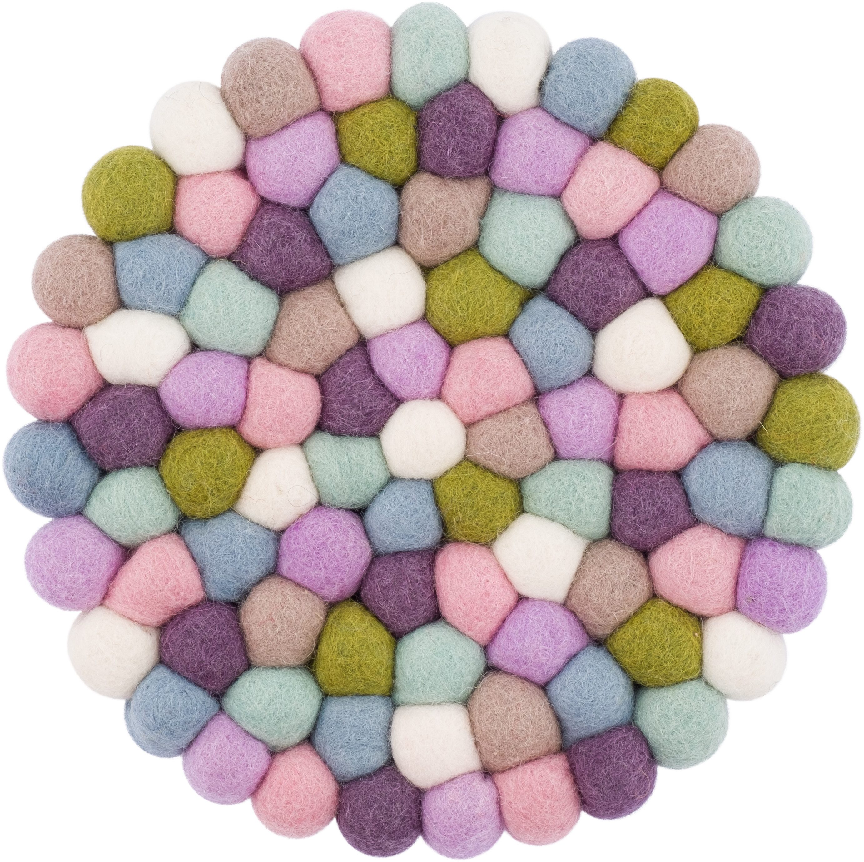 myfelt Topfuntersetzer Filzkugel Topfuntersetzer ⌀ 20 cm, Zubehör für Pfannen, Töpfe, Küchentisch, Auflaufformen, 100 % reine Schurwolle, hitzebeständig