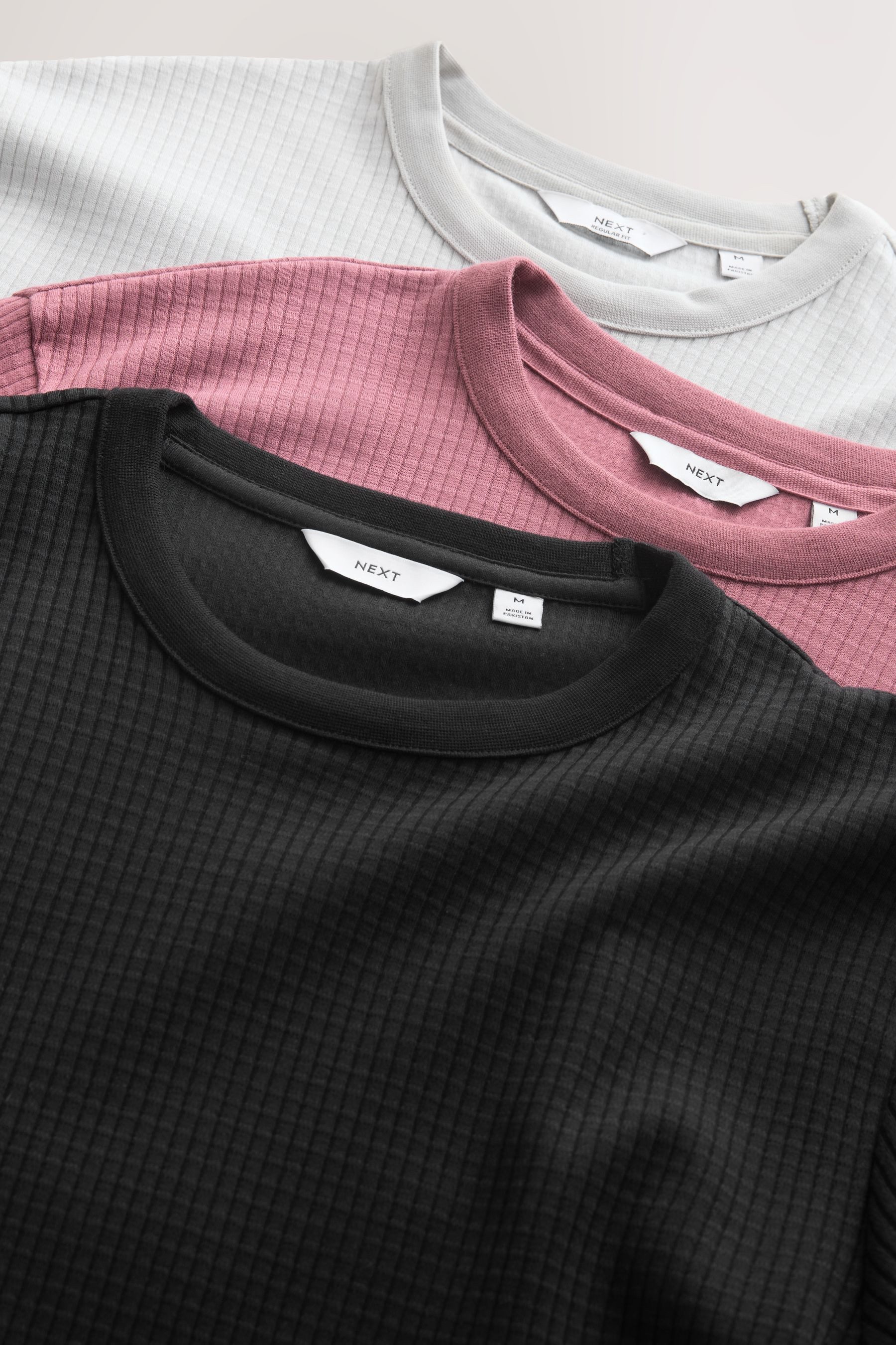 Next T-Shirt N. Premium strukturierte T-Shirts, 3er-Pack (3-tlg)